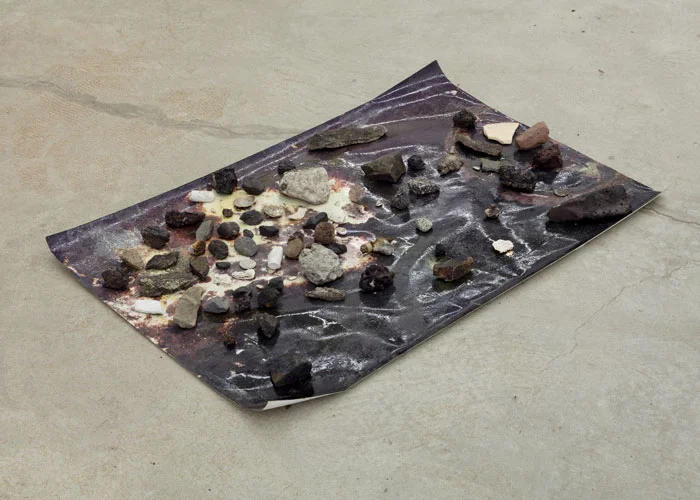 Ryan Foerster, Sudbury, brighton beach etc. , 2012, C-print with slag and rocks, 30 x 20 x 2.5 in