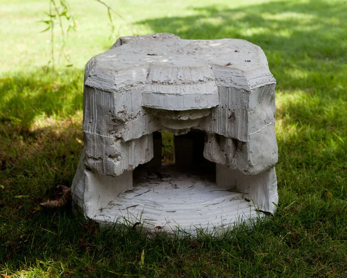 Andra Ursuta, A Worm’s Dream Home , 2012, cast concrete, 20.5 x 15.5 x 14 in (front)