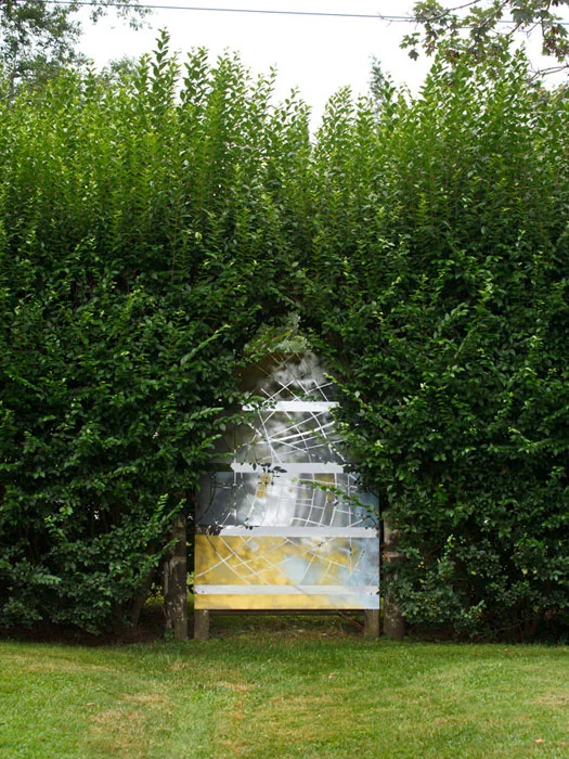 Erik Lindman and Hunter Hunt-Hendrix, H/L 1 (Plexi stained glass) , 2010/2012, enamel and plexiglas, 96 x 48 in