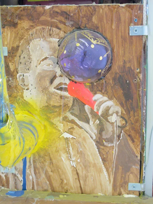 Justin Lieberman, Rocking House with Points of Reference (from New Homes for America) (detail), 2011, mixed media, 45 x 30 x 25 in