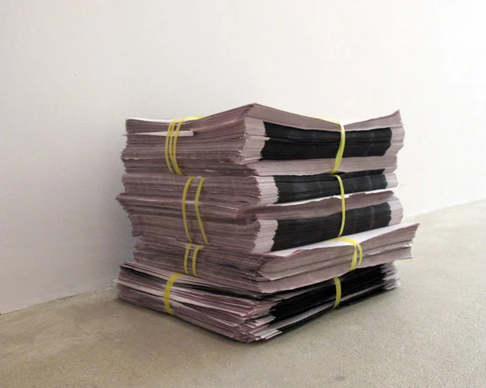 Bozidar Brazda, Newsprint Poster, 2011, offset print on newspaper, dimensions variable