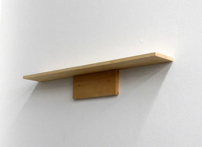 Bozidar Brazda, Shelf 2, 2011, basswood, wood filler, nails, 3.25 x 24 x 3 in