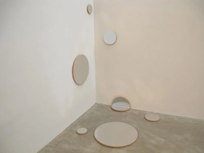 Lisa Beck, Slacker , 1991, mylar on panels, dimensions variable
