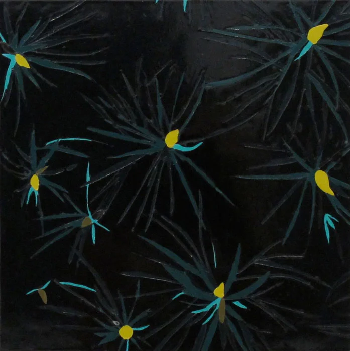 Clare Woods, Untitled , 1999, enamel on wood, 12 x 12 in