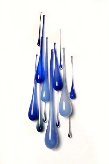 Graham Caldwell, Blue Fluid , 2010, Blown glass, 41 x 19 x 5 in