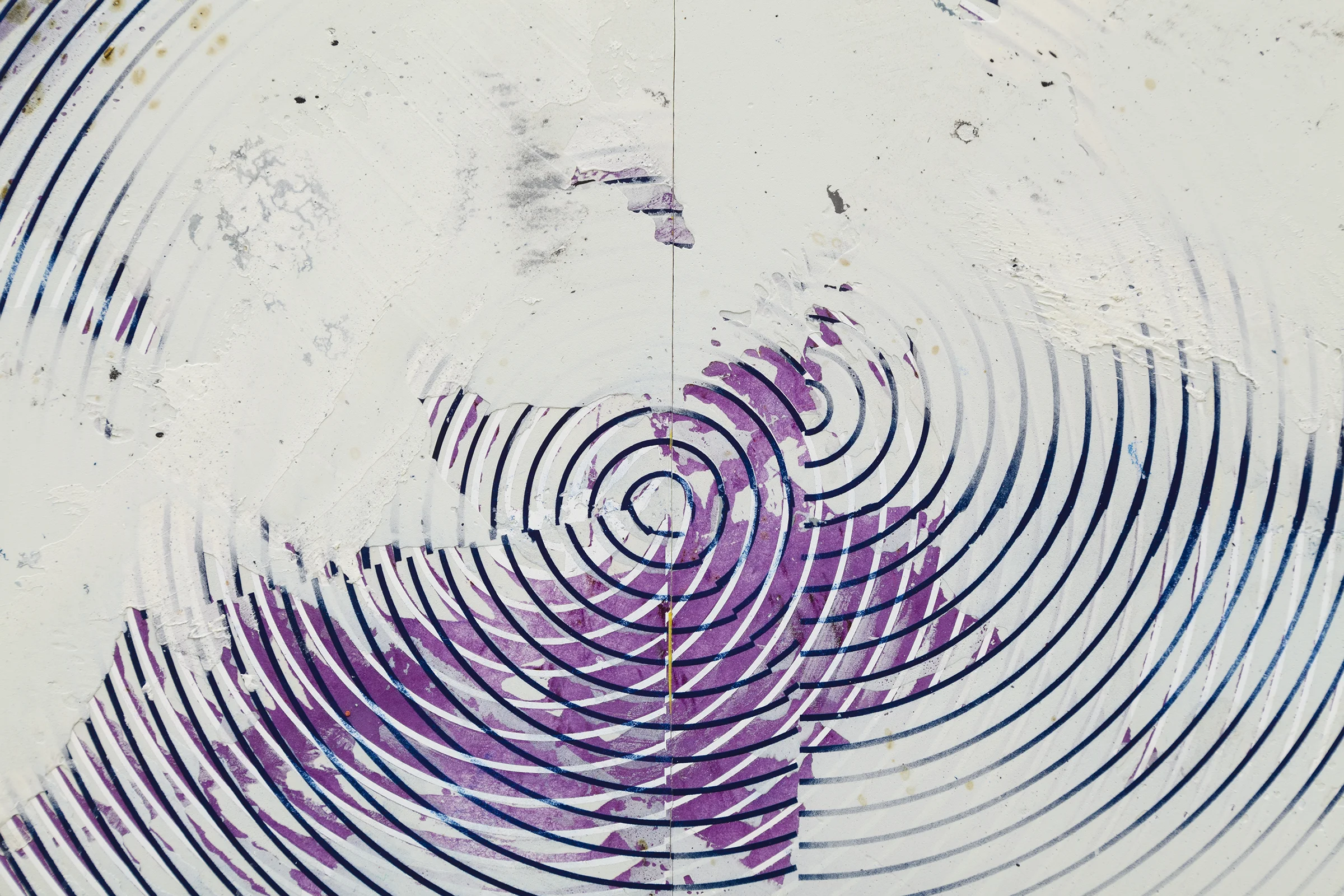 Nicolas Roggy, Untitled (detail), 2014, primer, modeling paste, pigment, acrylic paint, silver leaf on PVC, 92.9 x 82.7 x 1 in