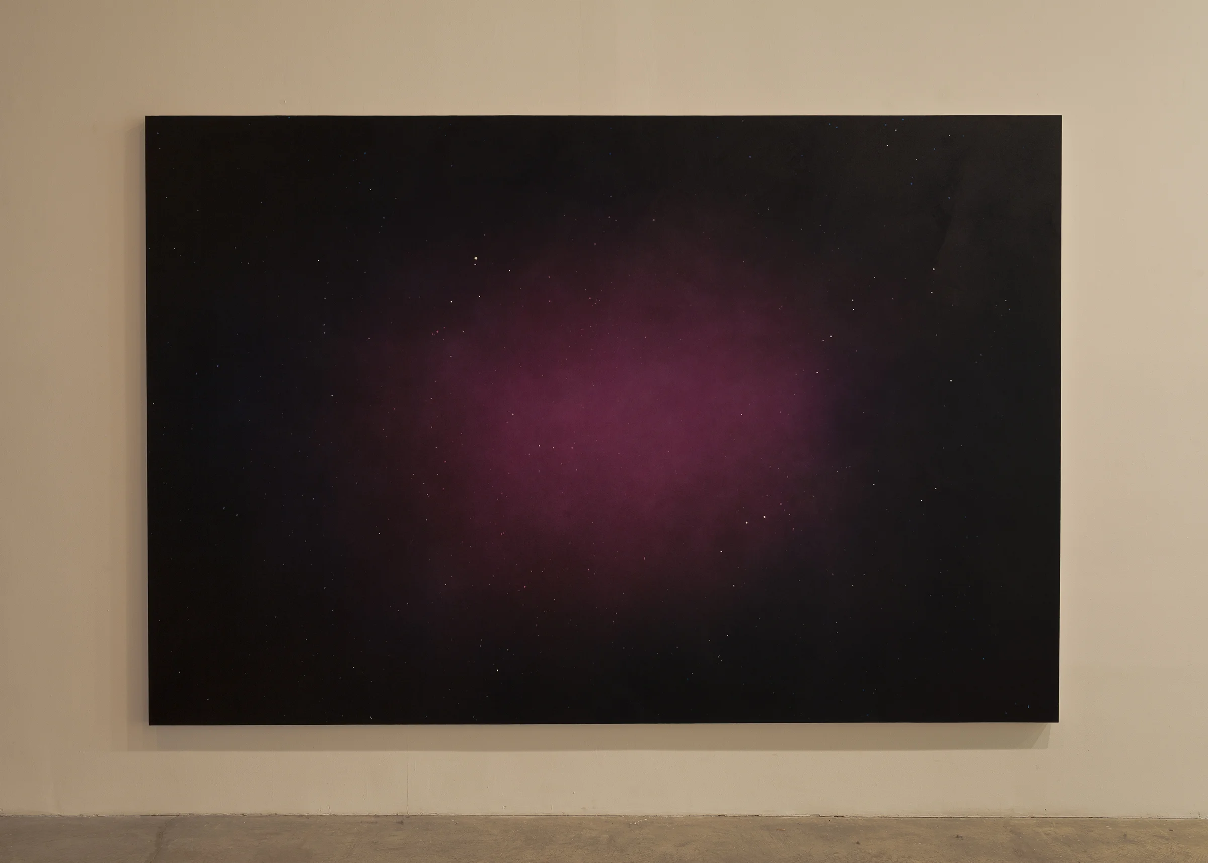 Lazaros, (α 0° / δ 0°) , 2015, airbrushed acrylic on canvas, 74 x 111 in