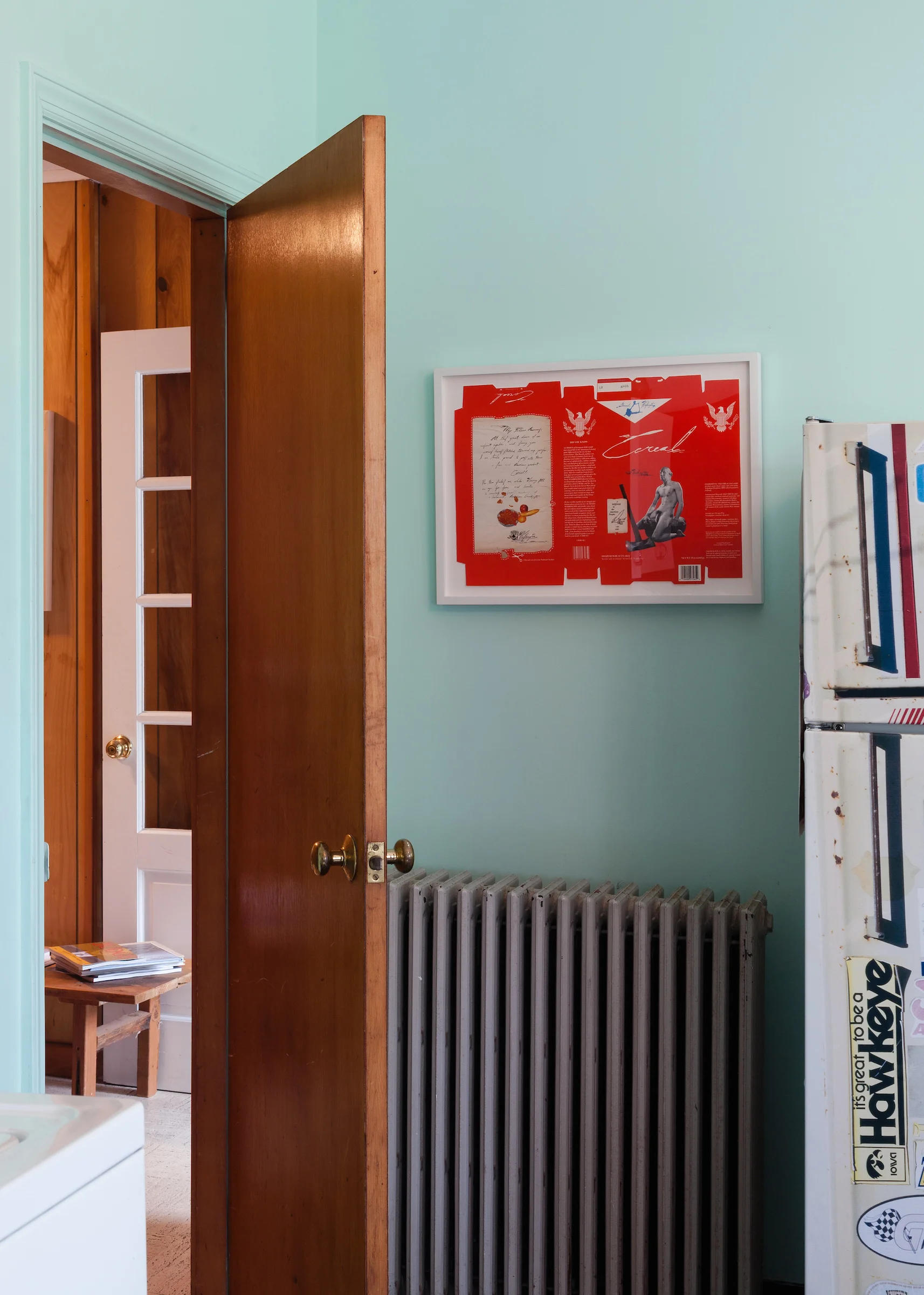 Luke Butler, Healthy Breakfast II , 2009, cereal box, photo collage, 17 x 23 in