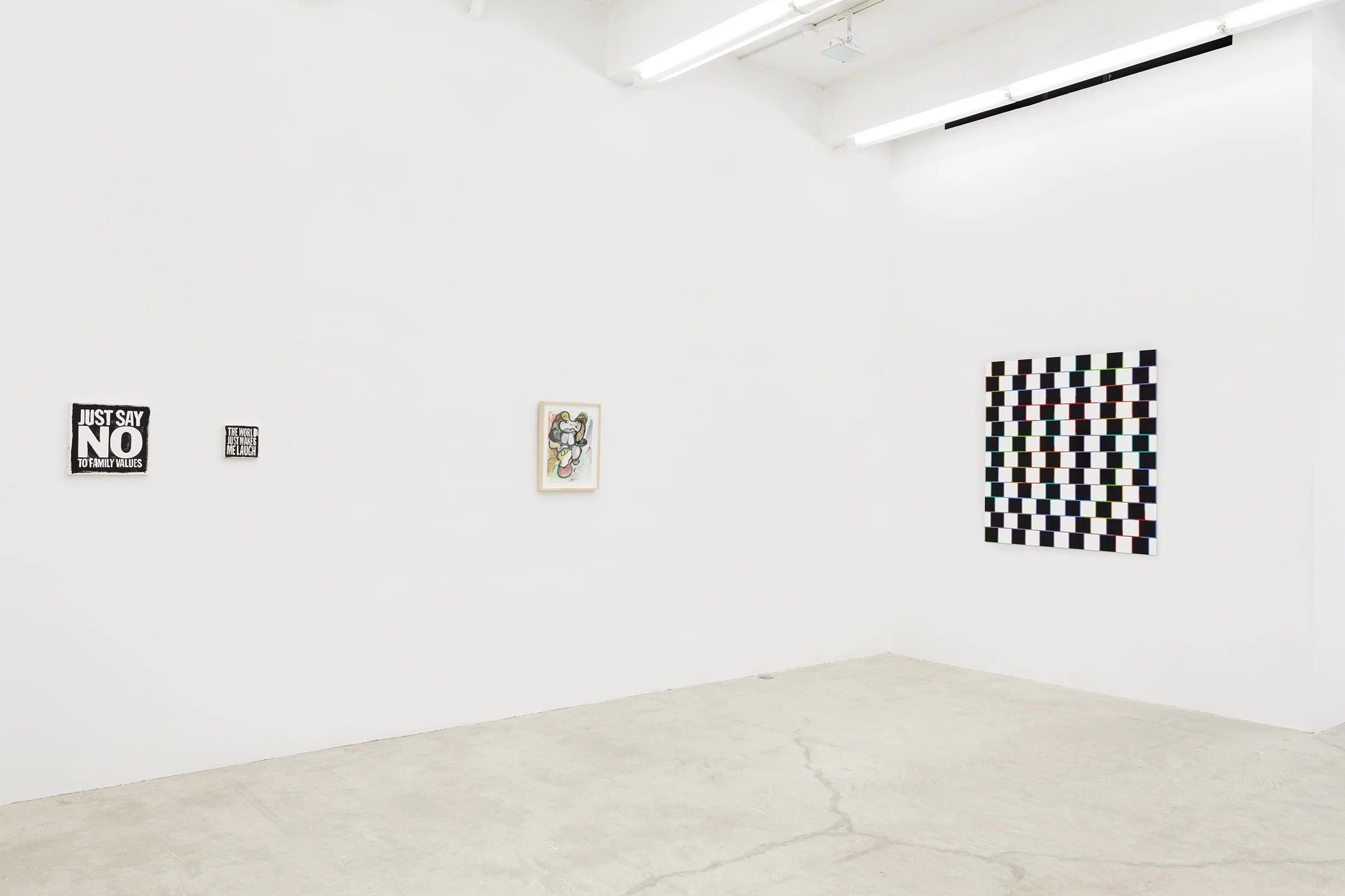Installation view, Every day in every way I’m freely opening my senses to the beauty in myself and opening up to all the beauty around me and in all the people I will encounter , Martos Gallery, New York, 2014