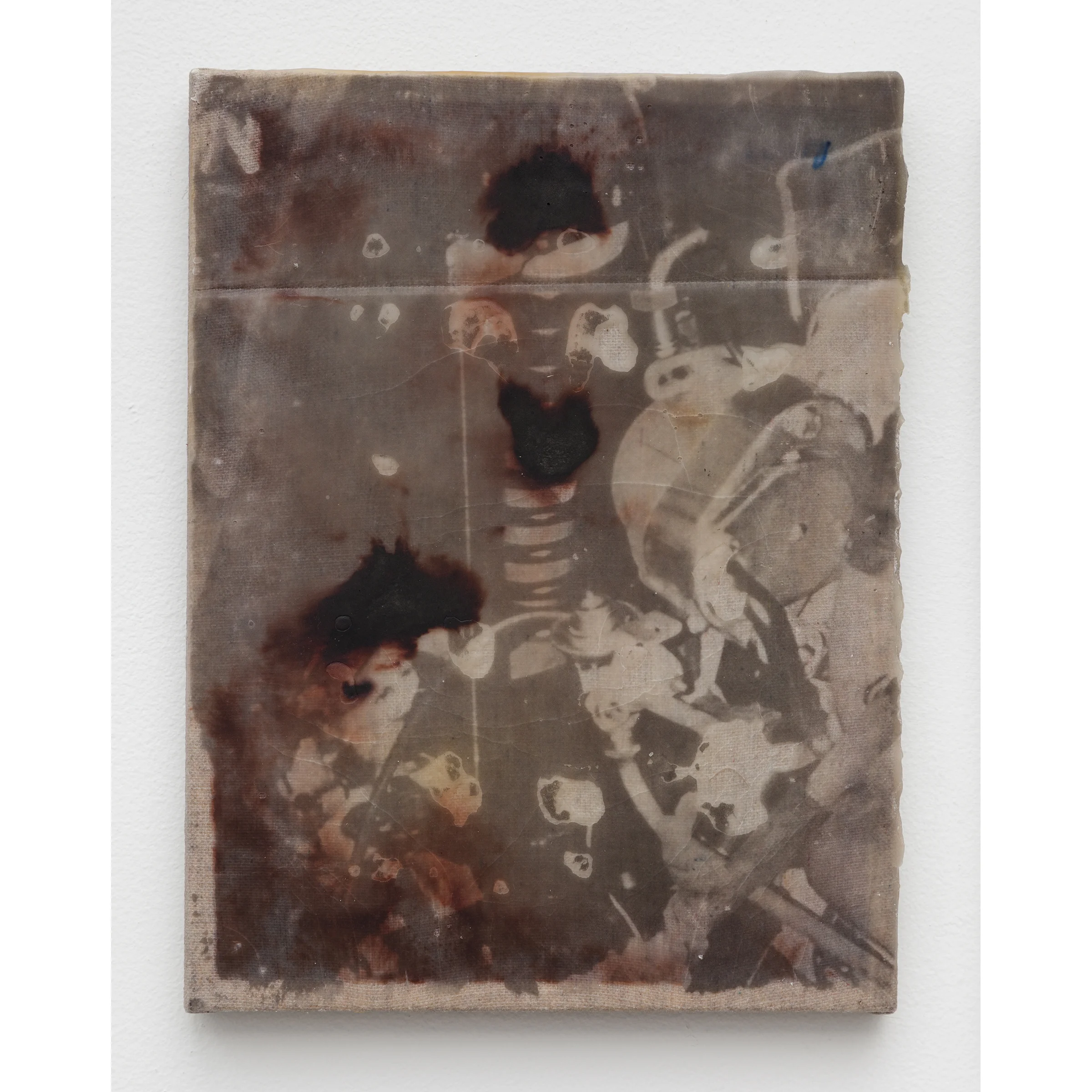 JPW3, Strut B , 2015, wax and mixed media on canvas, 12 x 9 in