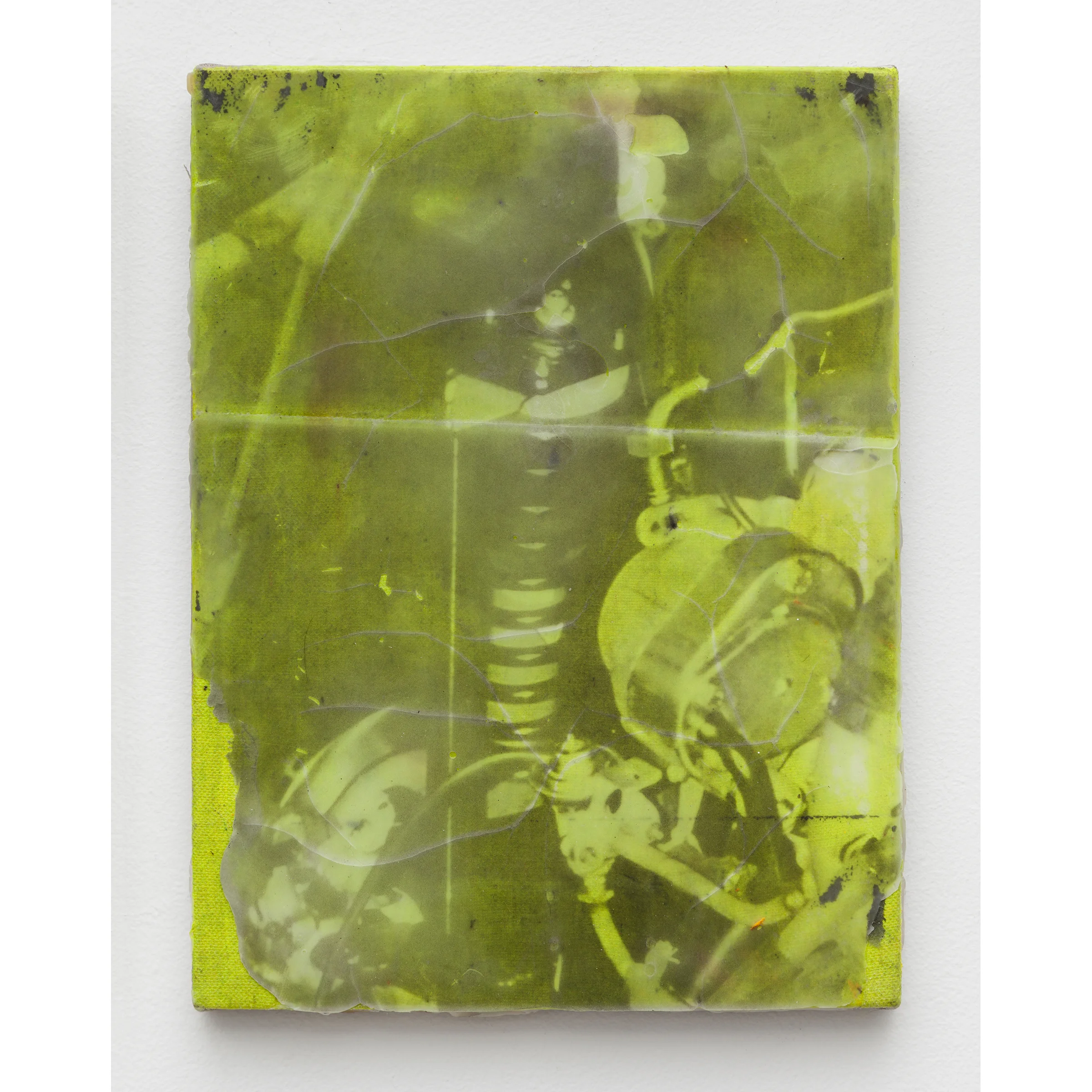 JPW3, Strut G , 2015, wax and ink on canvas, 12 x 9 in