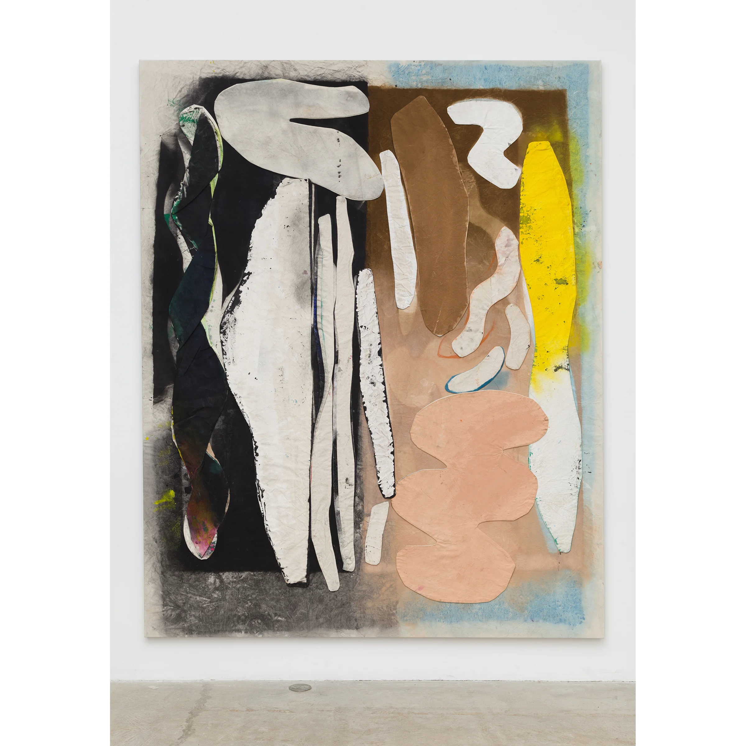 Jess Fuller, She Has Transcendental Style , 2014, acrylic, fabric dye and gesso on canvas, 104 x 83 in