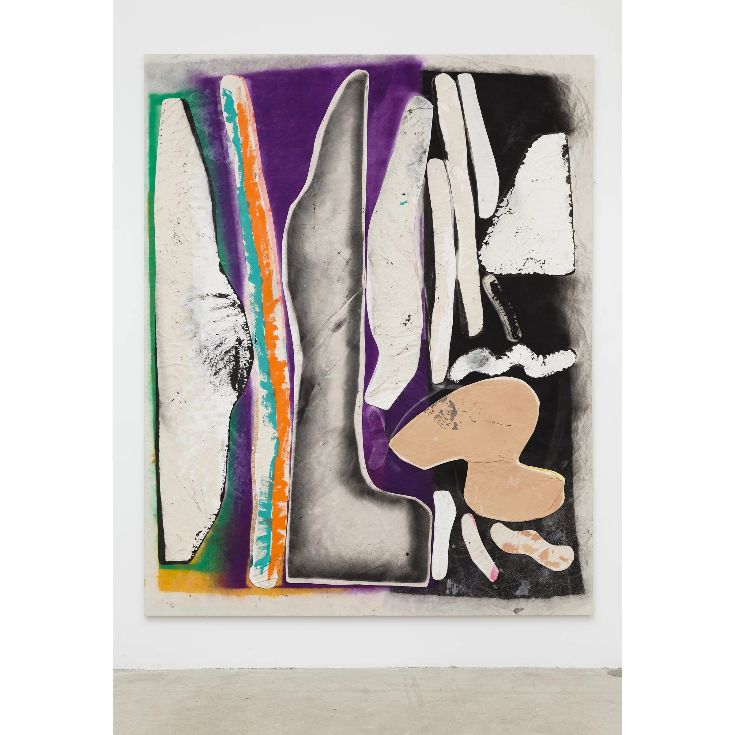 Jess Fuller, 'Groove’ was a Verb and ‘Dream’ was an Action , 2014, acrylic, fabric dye and gesso on canvas, 100 x 80 in