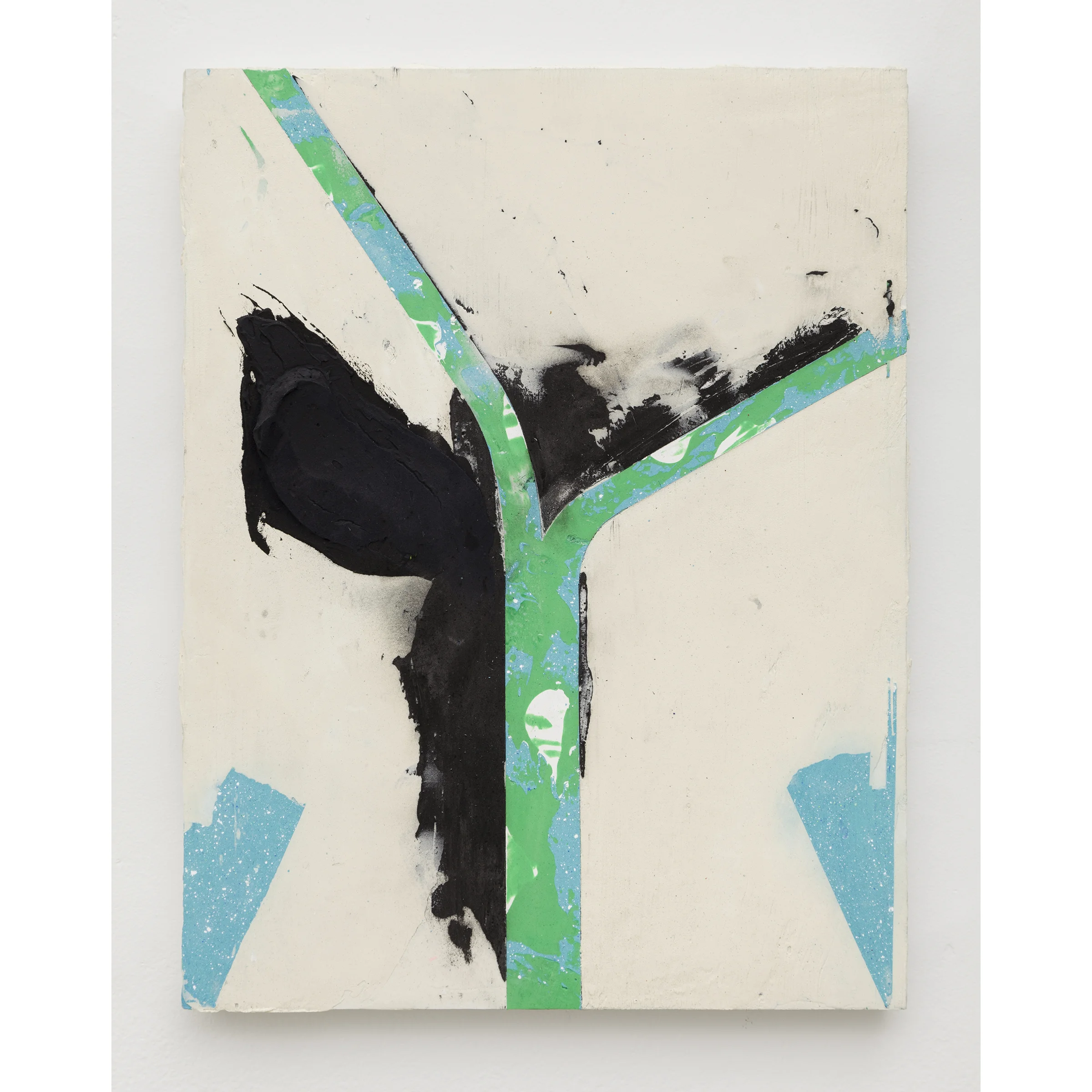 Nicolas Roggy, Untitled , 2014, primer, modeling paste, pigment, acrylic paint on PVC, 11.8 x 15.3 x 0.7 in