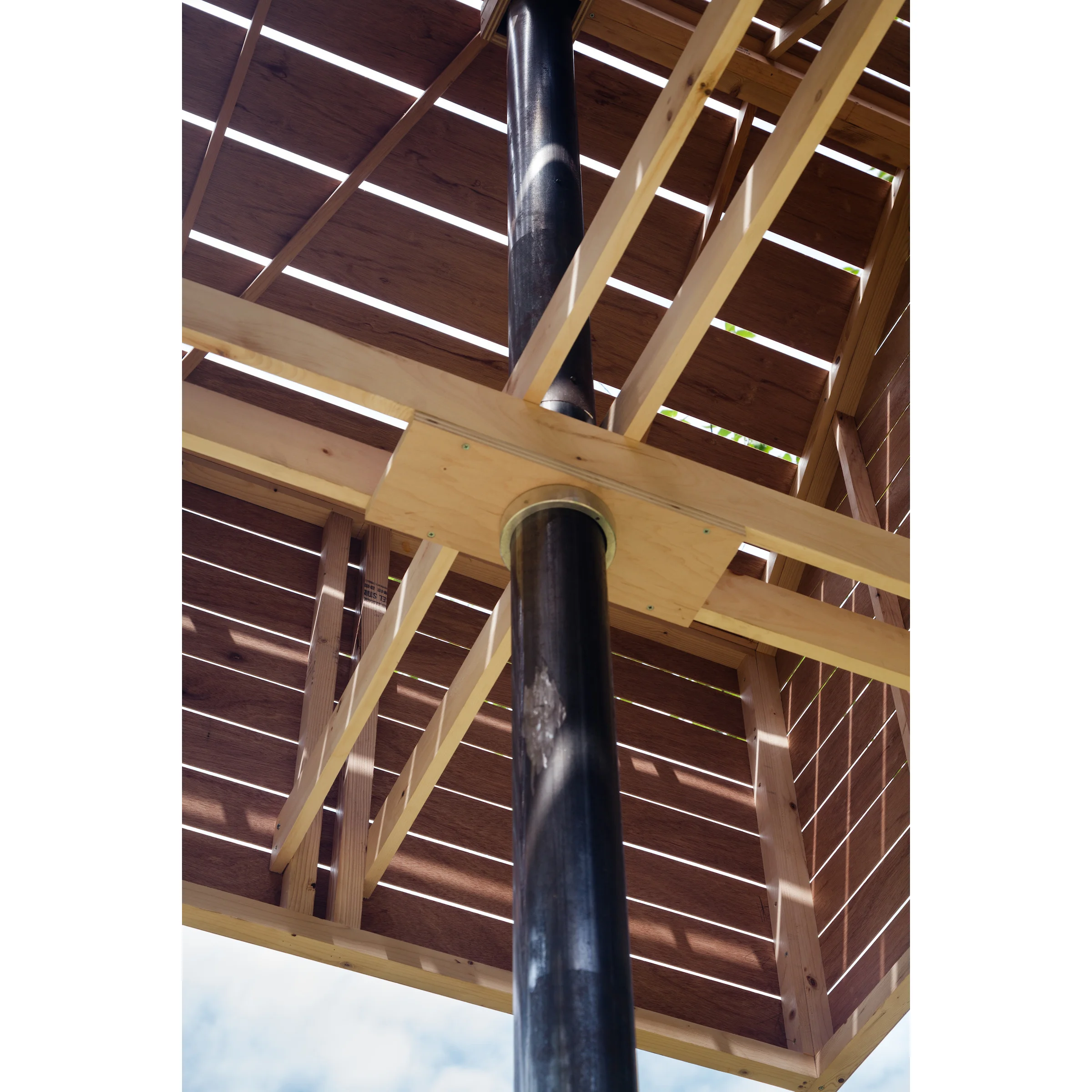 Jim Kanter and Lisa Ward, ...Above water (detail), 2014, wood, steel, three parts, dimensions variable