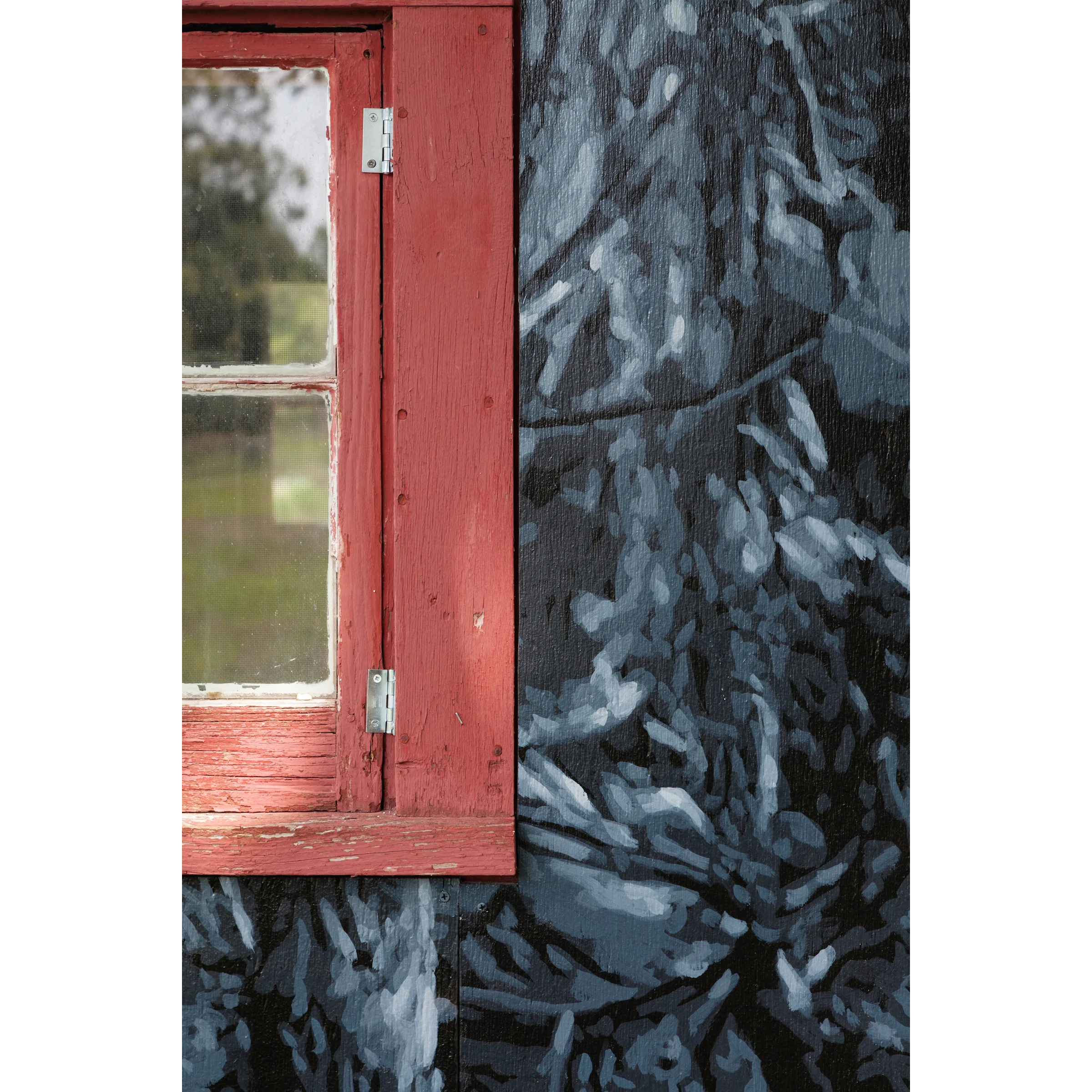 Wayne Gonzales, Untitled (detail) , 2014, Acquacote Bulletin Enamel on plywood, approximately 80 x 256.5 in