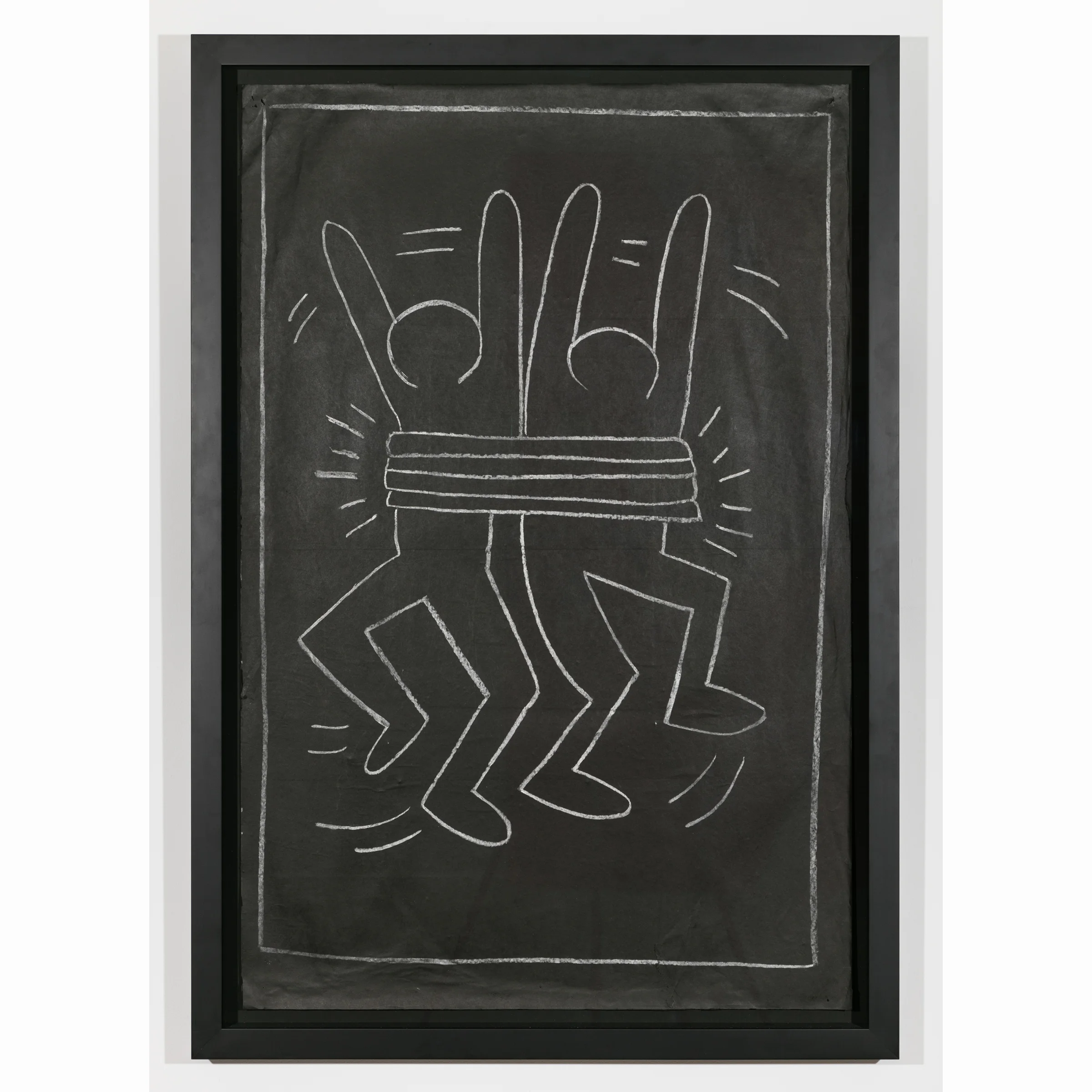 Keith Haring, Untitled Subway Drawing , 1982, chalk on black paper, 46 x 29 in, Courtesy Private Collection 