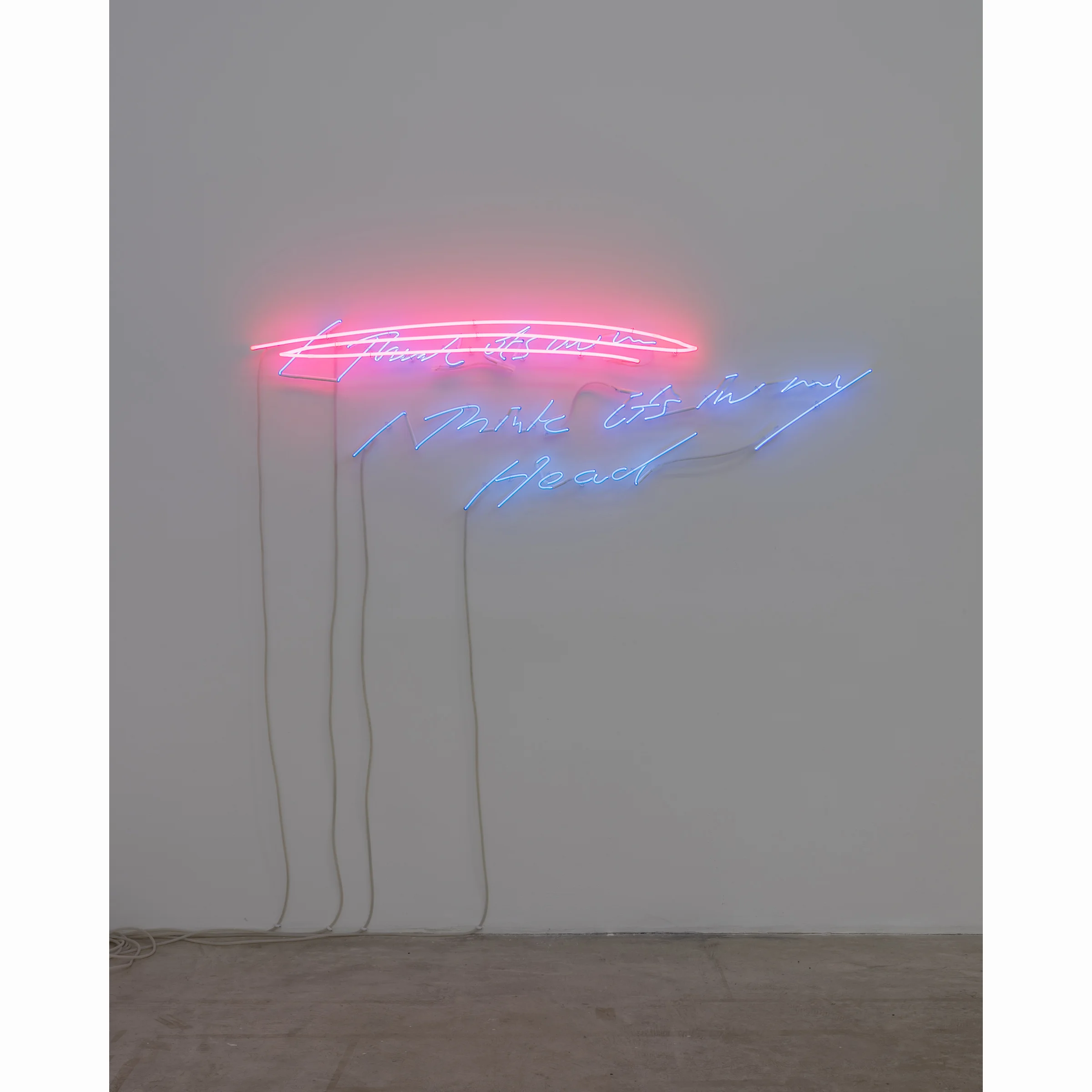 Tracey Emin, I Think It's in My Head , 2002, neon, 21 x 72 x 2.5 in, II AP from an Edition of 3 plus II AP, Courtesy the Artist and Lehmann Maupin, New York and Hong Kong 