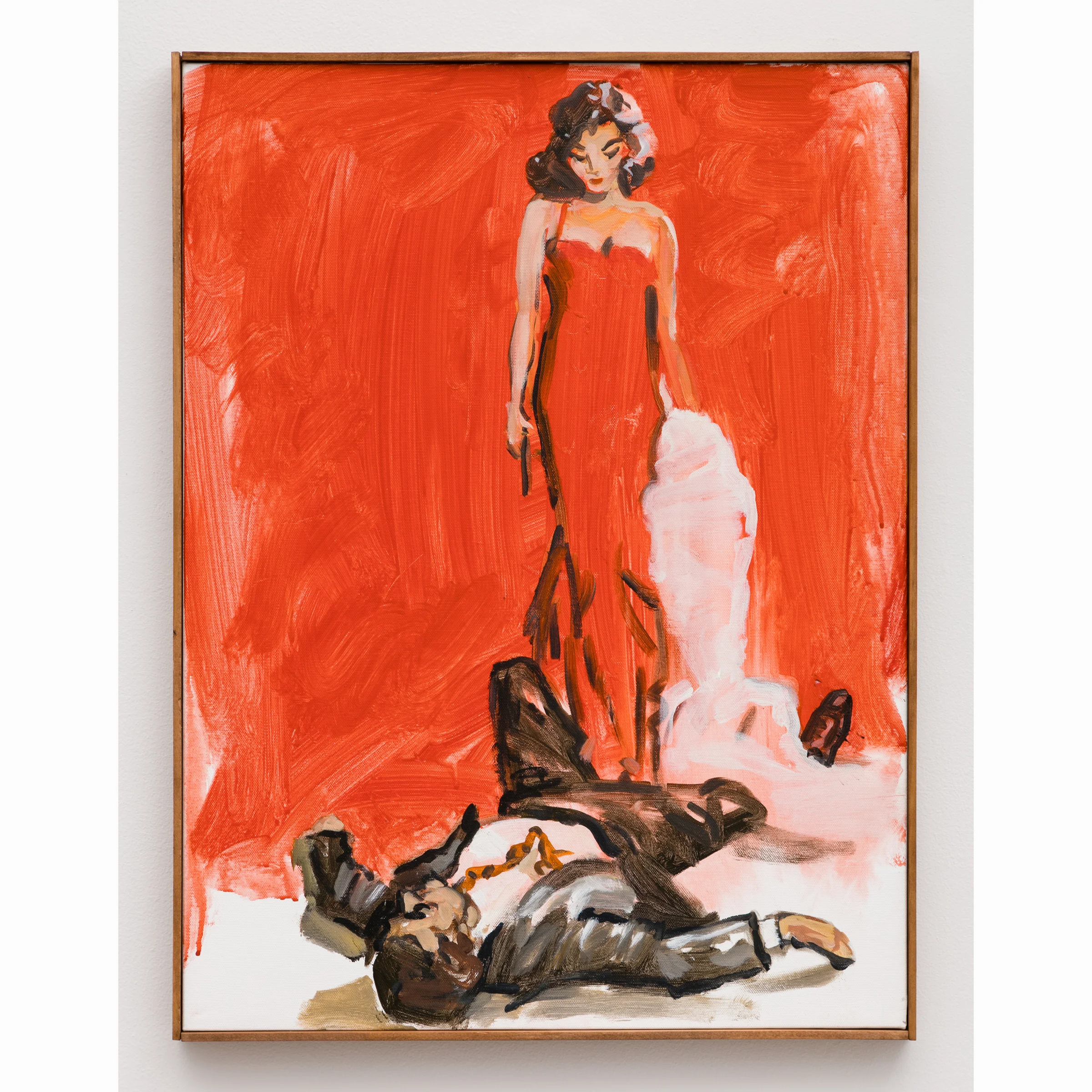 Walter Robinson, Manhunt , 2016, acrylic on canvas, 24.5 x 18.375 in, Courtesy the Artist 