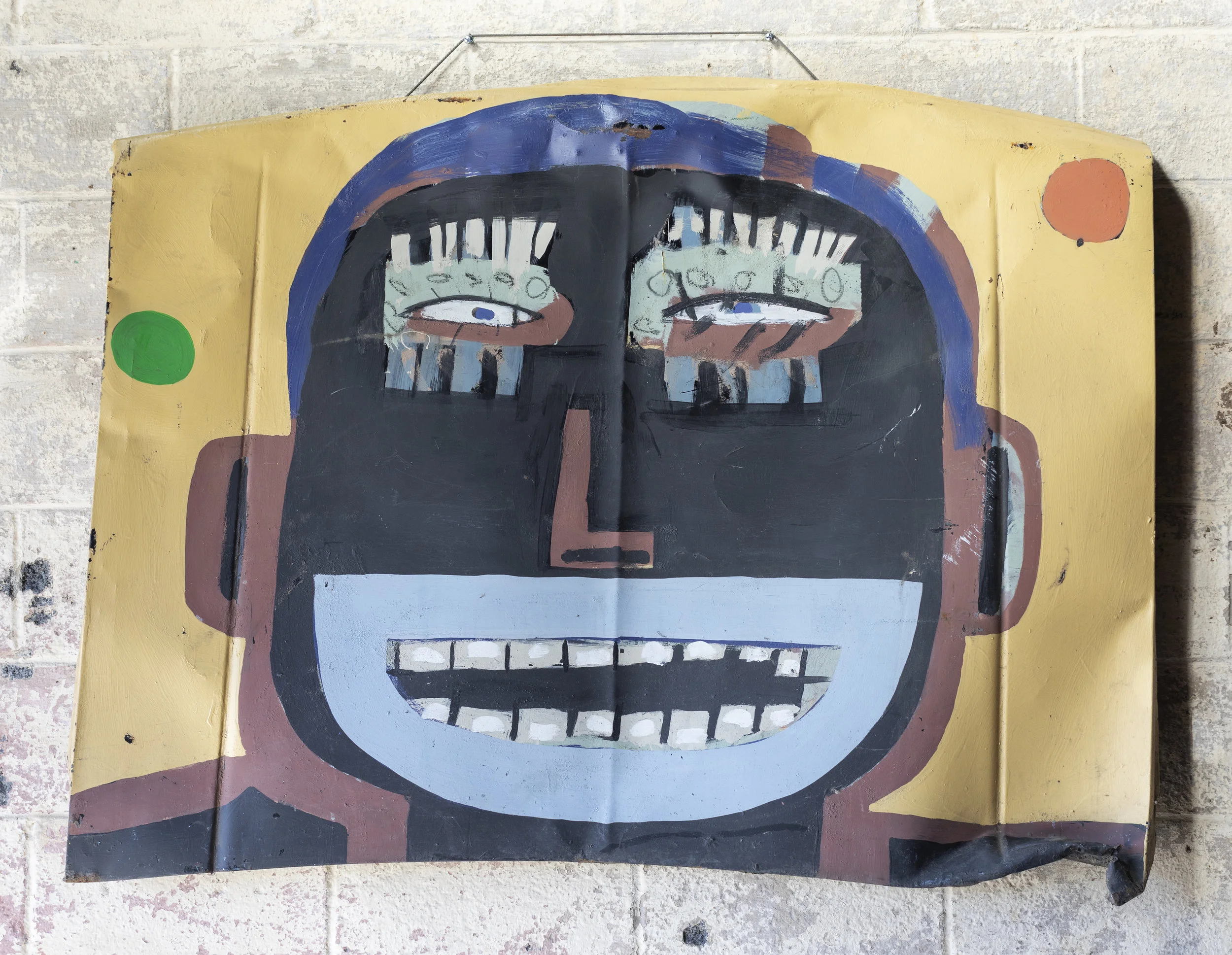 Tyree Guyton, Perfect Smile , 2007, acrylic on metal, 41 1/2 × 56 × 3 1/2 in.