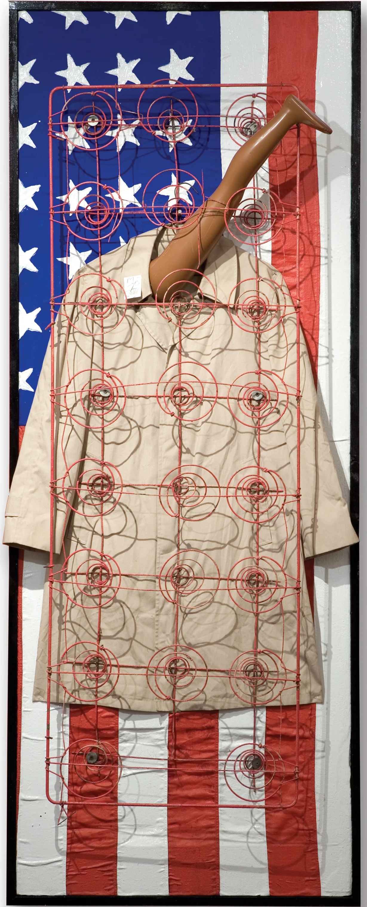 Tyree Guyton, Agent Hess, mixed media, 85 × 29 in.