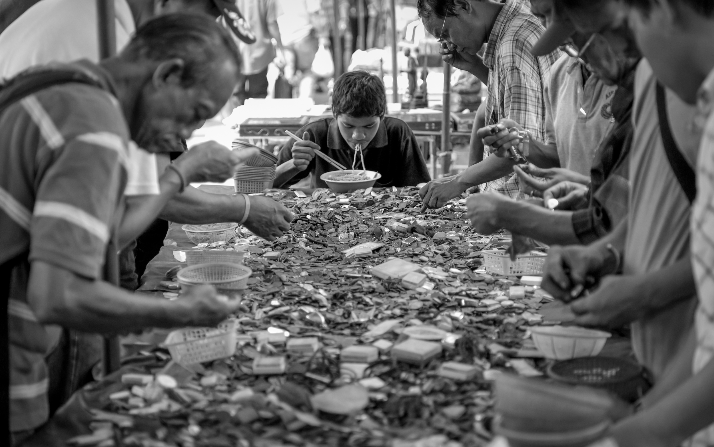  People looking for their lucky charms in Bangkok - Thailand 