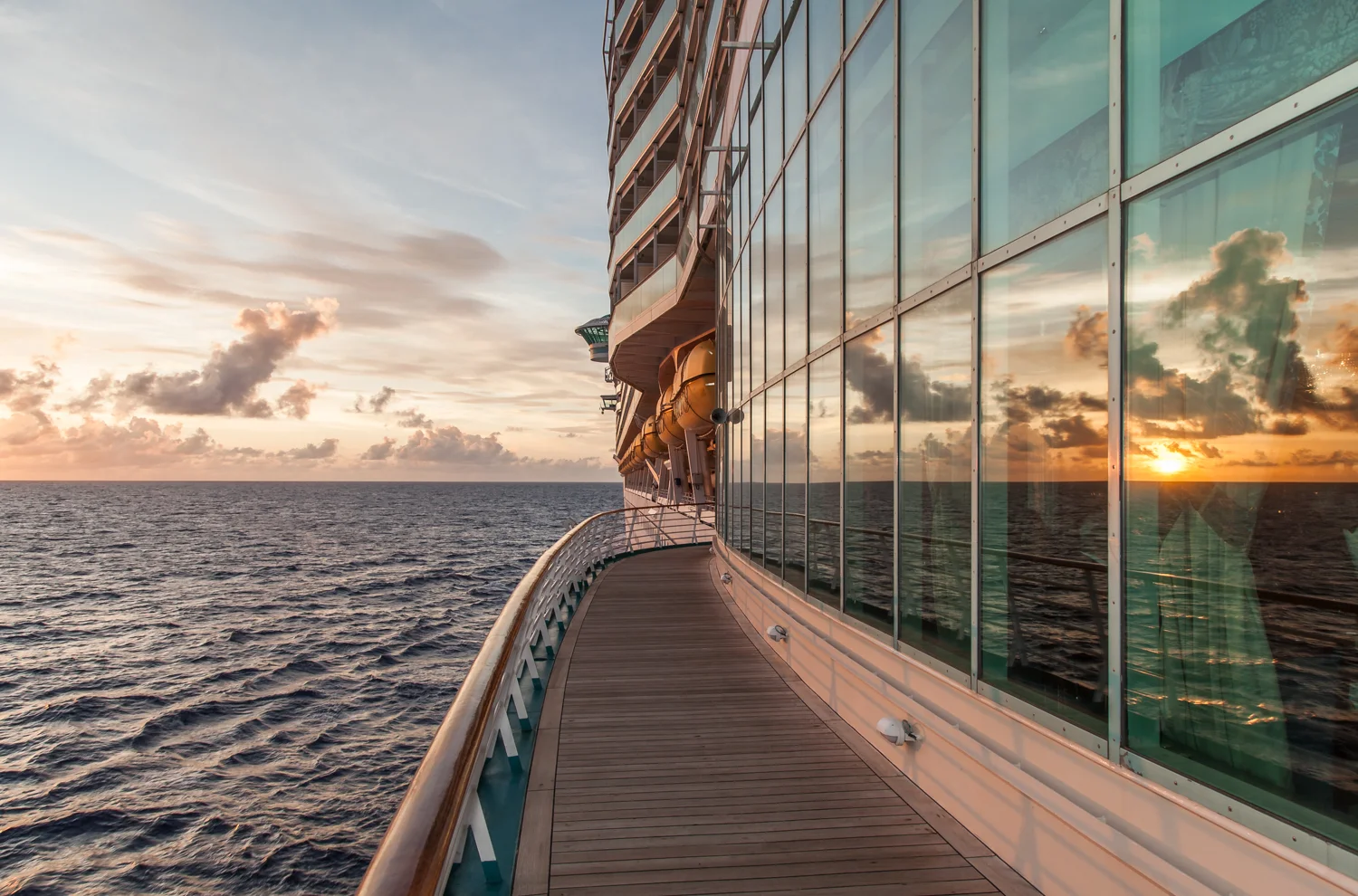 Sunset at the deck of the Independence Of The Seas