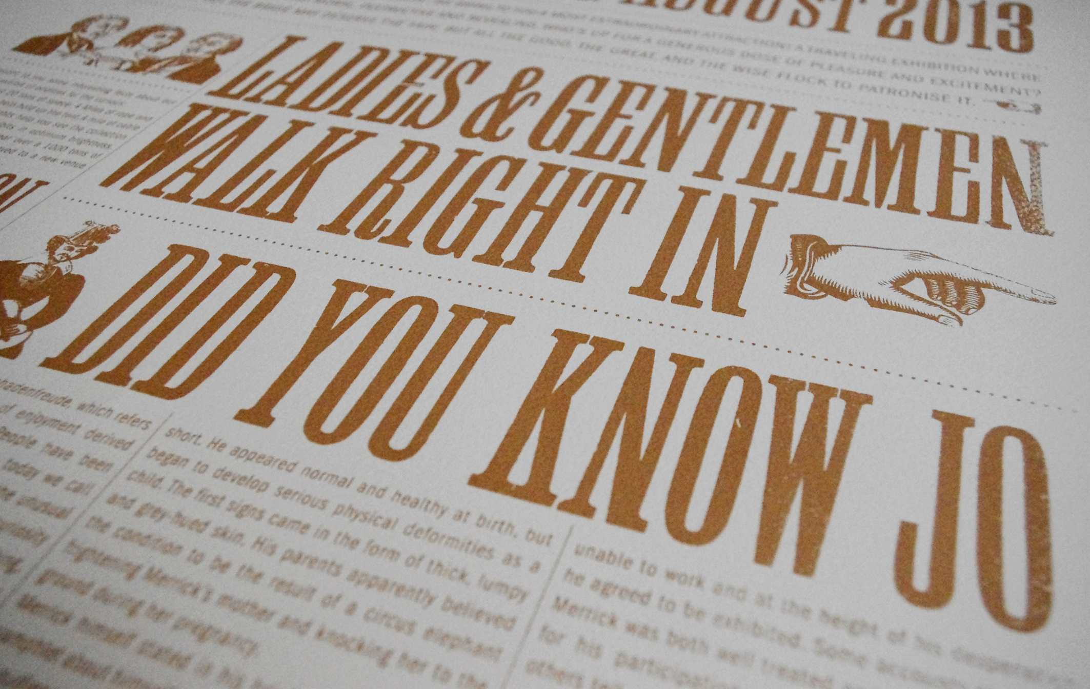 Poster detail. Screen print on sugar paper. 2013. 