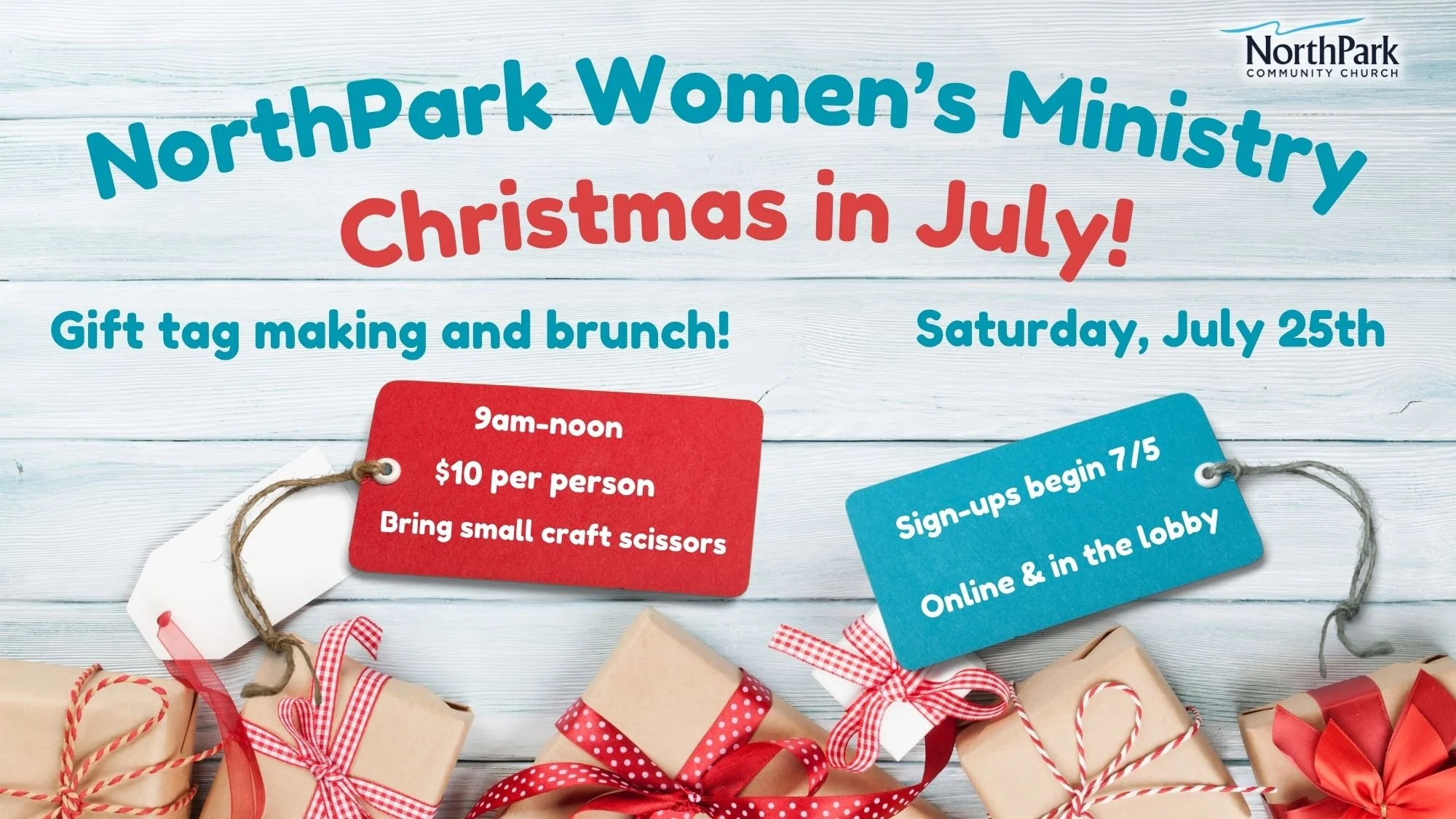 Christmas in July Gift Tag Crafting & Brunch