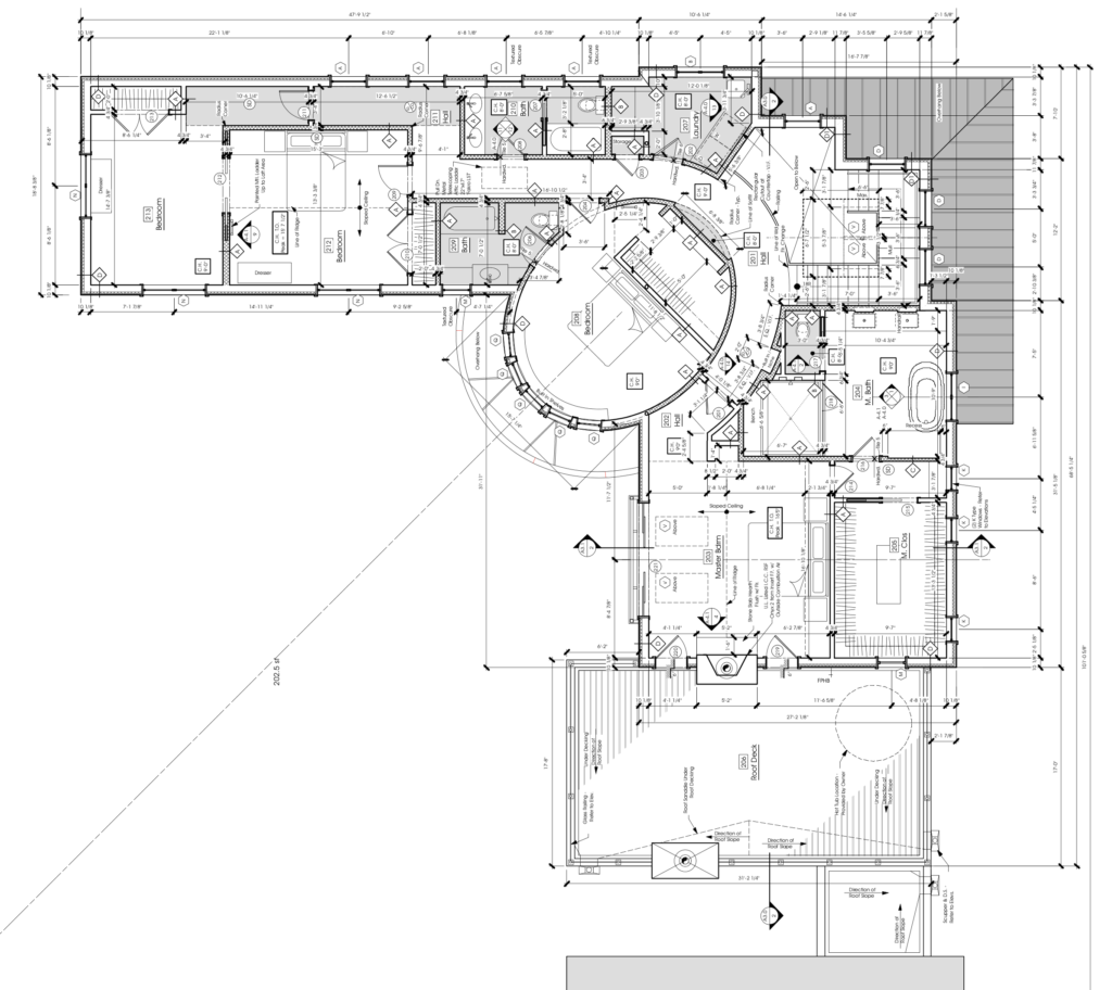 First story floor plan for Kipnis’ 5-lot residential home in Chicago.