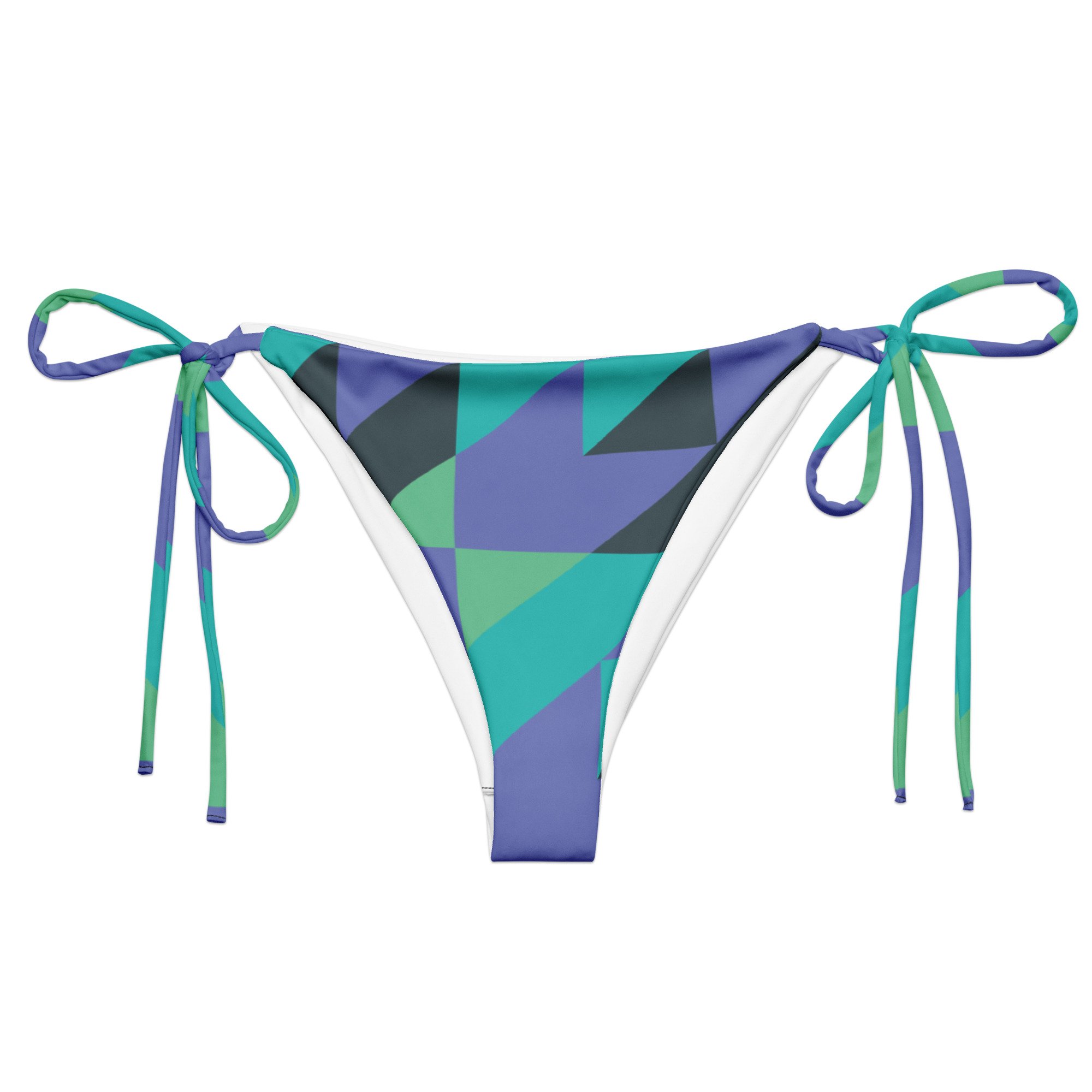 All-over print recycled string bikini bottom