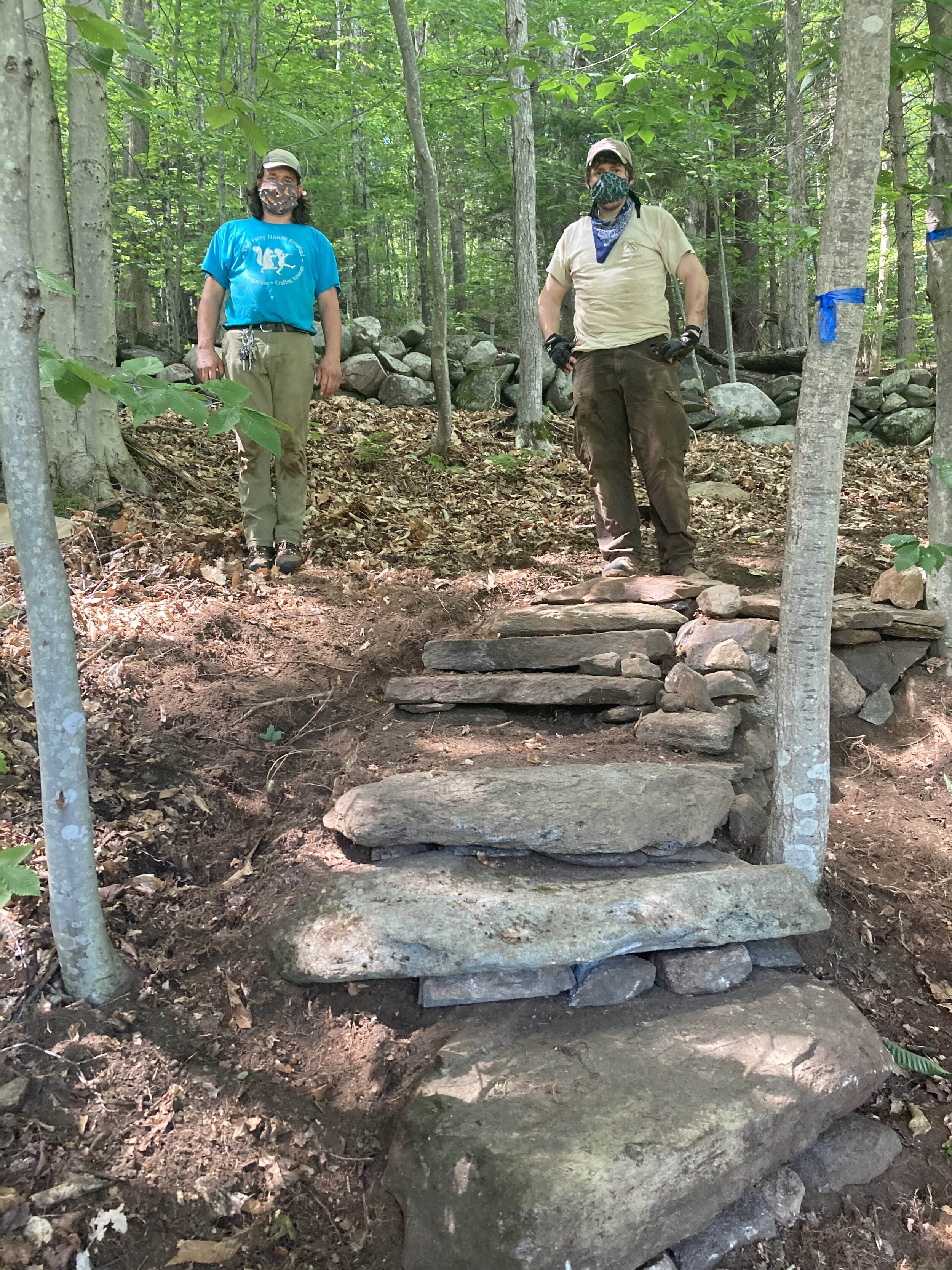 New stone steps on path.JPG