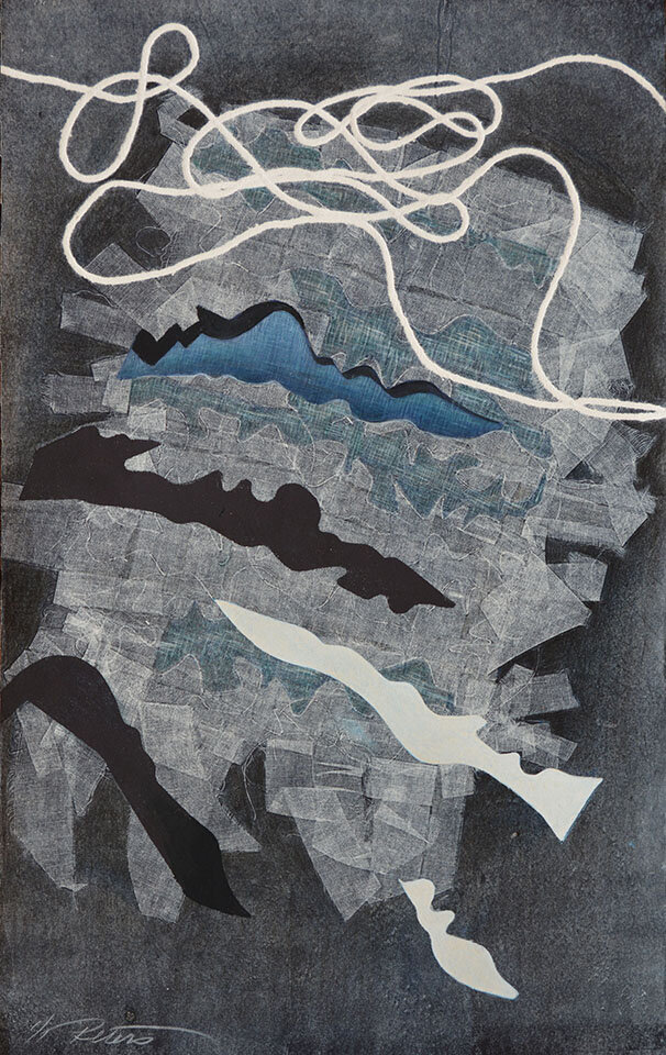 "Fluctuations", monotype, 24" x 18", $450 (framed)