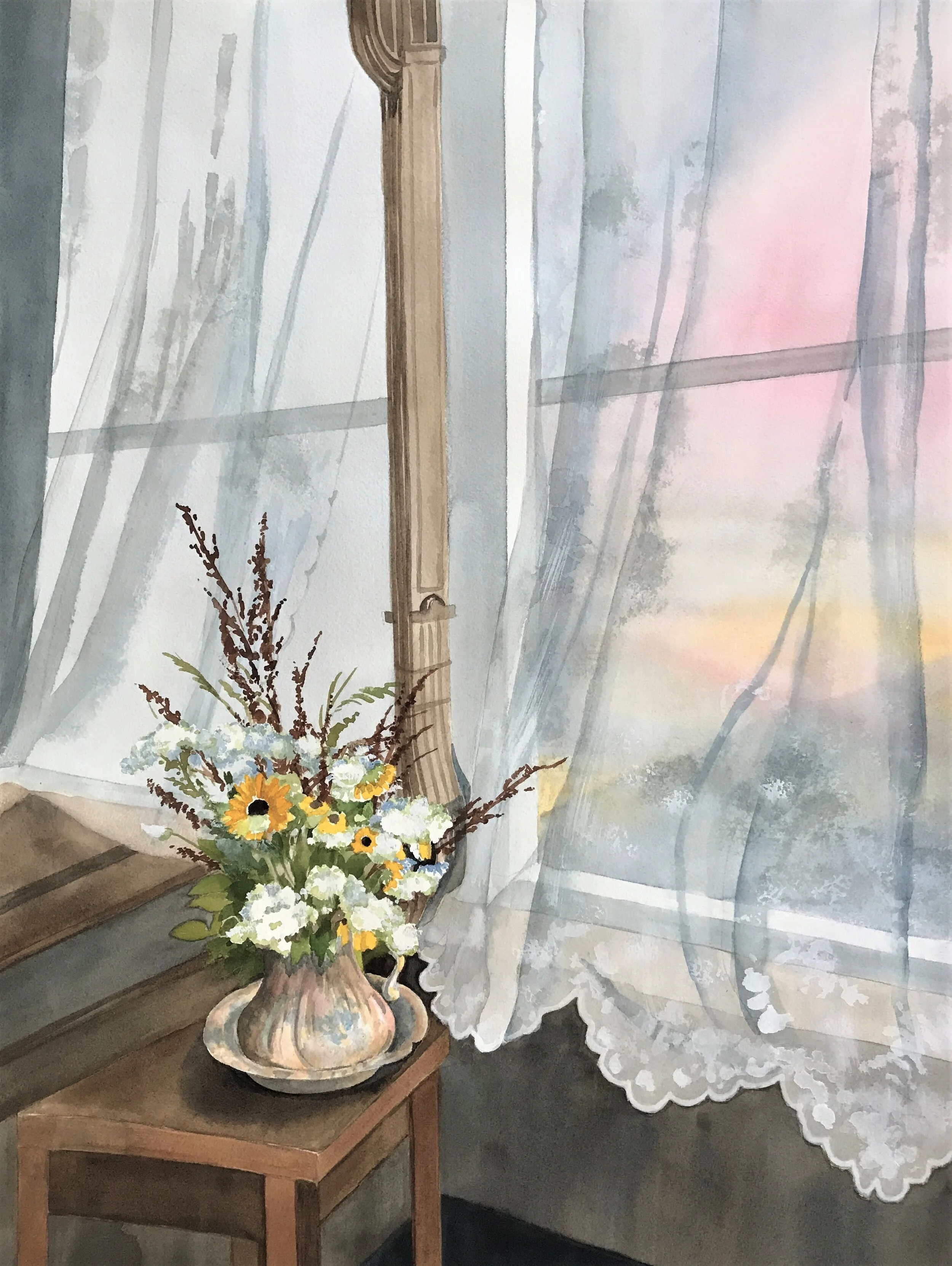"Star Island Breeze", watercolor, 28" x 22", $750 (framed)