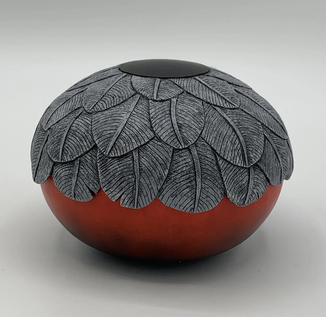 "African Grey Box", Silver Maple, acrylic paint, 4" x 4" x 3", $250 SOLD