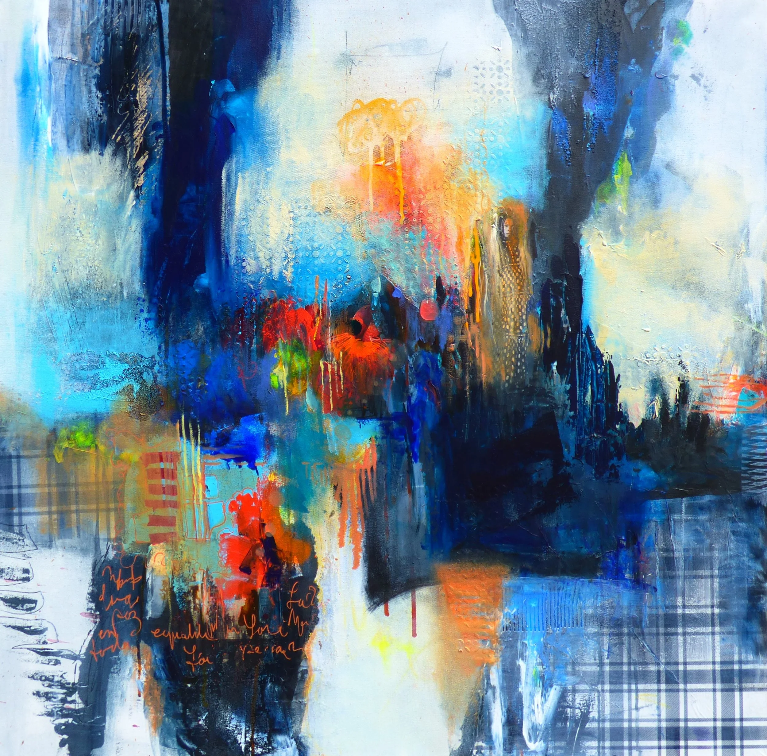"Fell In Love", mixed media, 36" x 36", $1,945