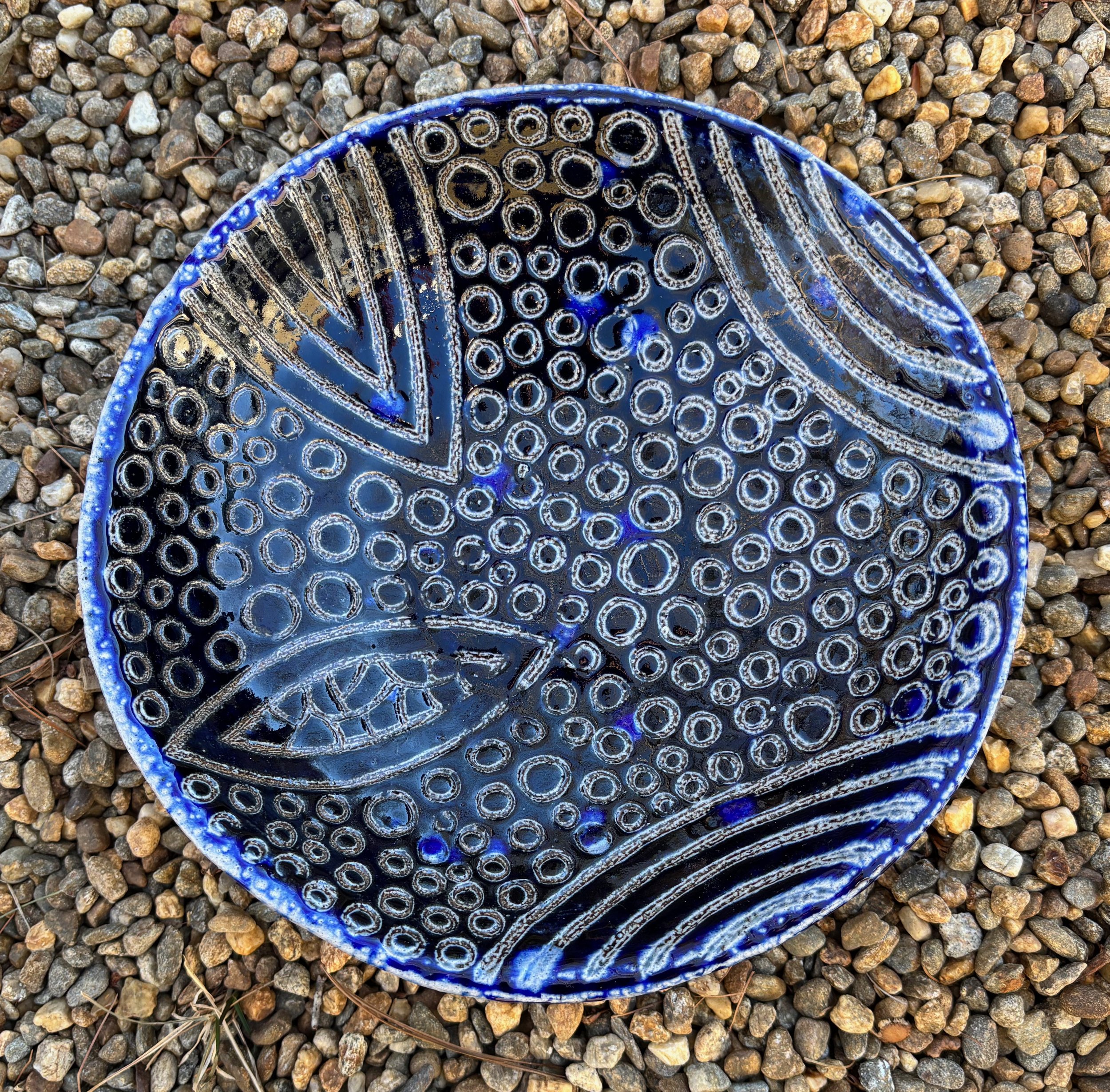 "Bowl IV", high fire stoneware, 8" x 8" x 2", $80
