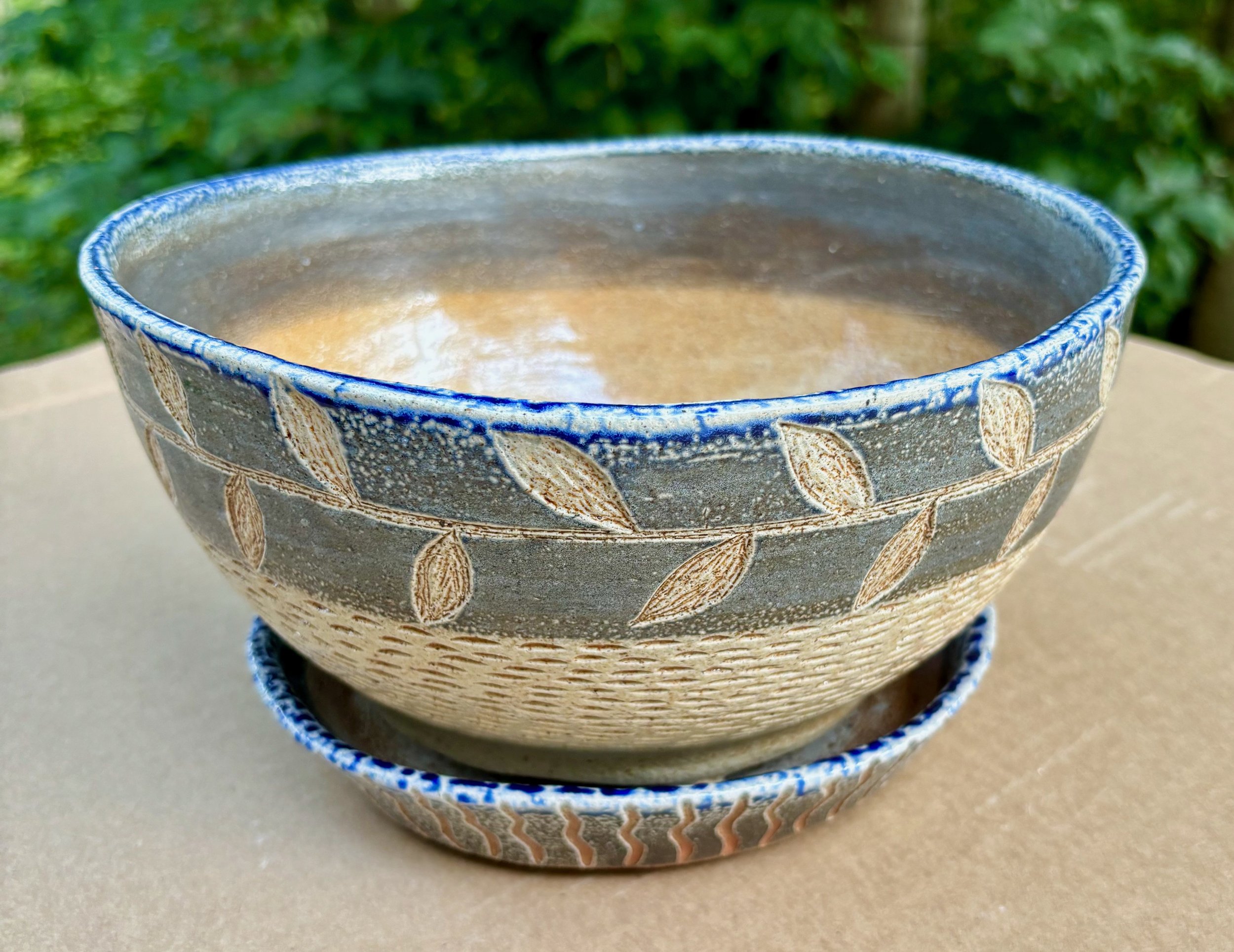 "Planter II", high fire stoneware, 9" x 9" x 5", $120 SOLD