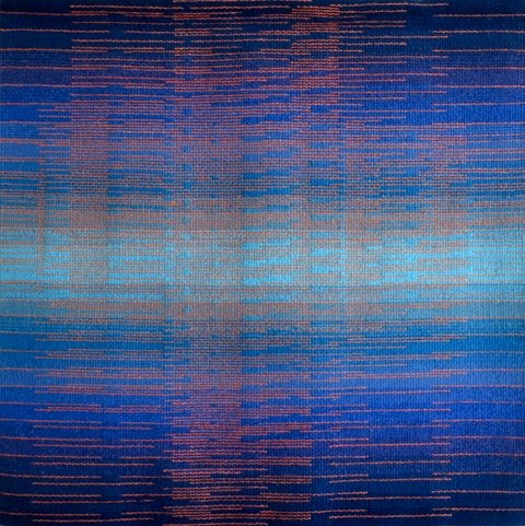 "Lines in Space", woven tapestry, 30” x 30”, $950