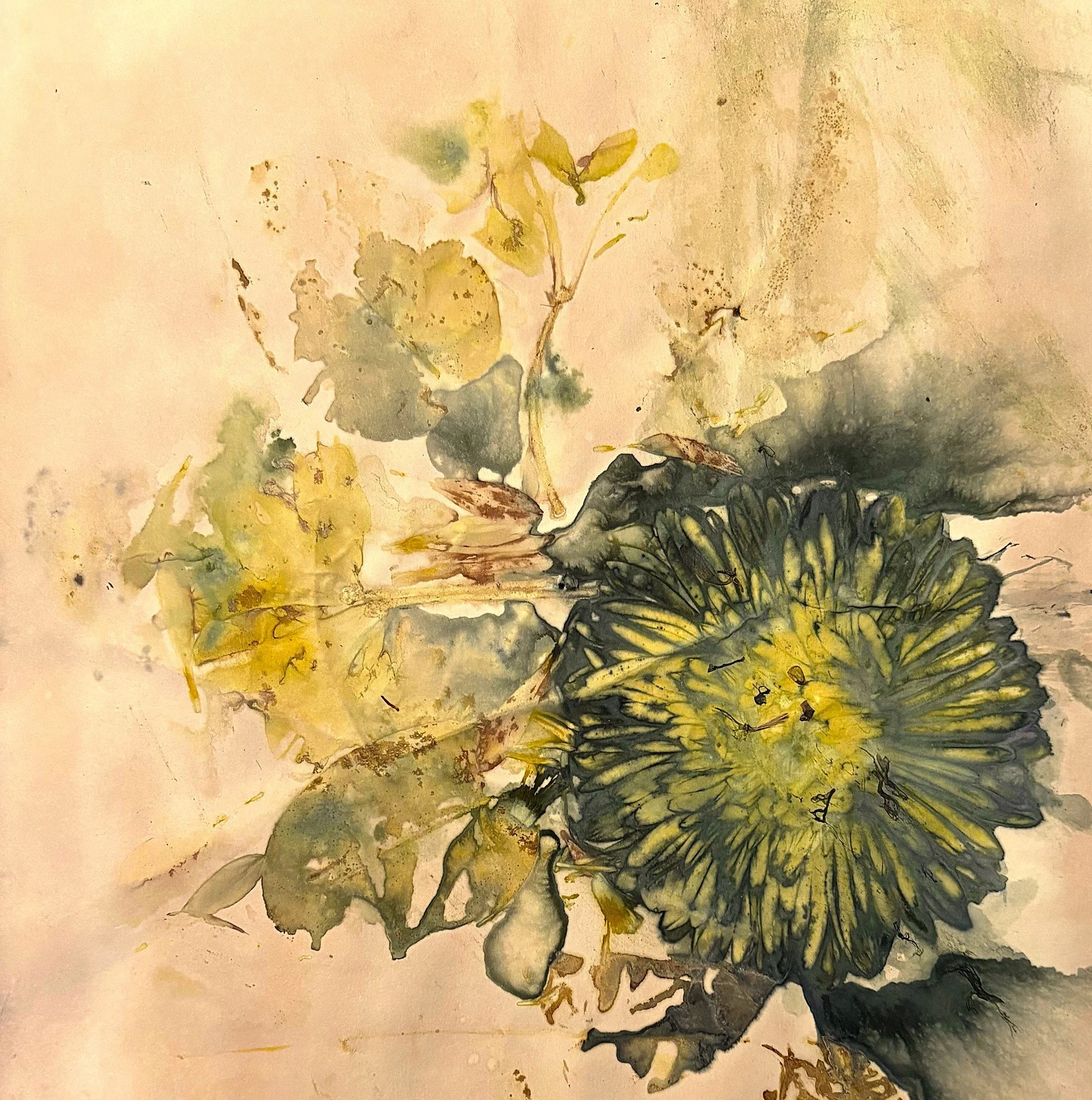"Come Dance With Me", monotype, 14" x 14", $350 (framed) 