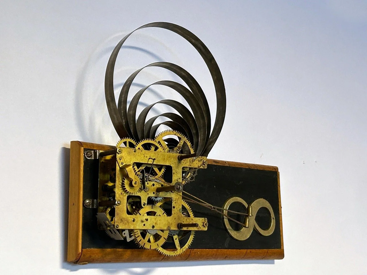 "Mechanical Bloom", mixed media assemblage, 11.5" x 13.5" x 5", $1,200