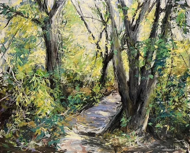 "In The Fallish", acrylic &amp; pastel on canvas, 24" x 30", $2,000