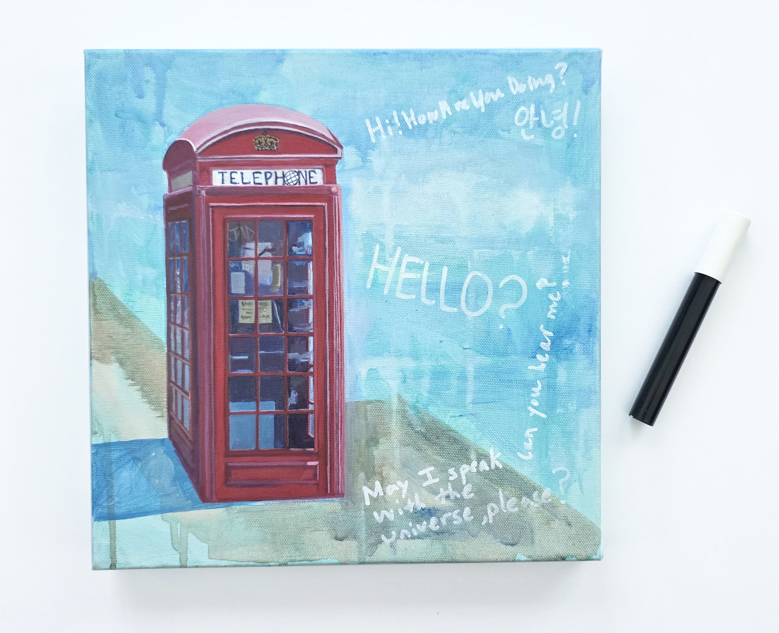 Jin Chyung_Please leave your message after the tone..._Acrylic with acrylic marker_12x12in_$360.jpg