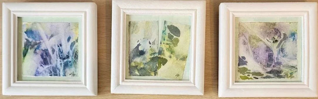 "Movement Of Light", 5" x 15", $175 (framed)