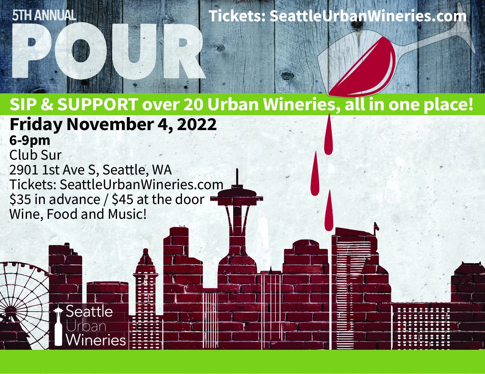 POUR 2022 PRESENTED BY SEATTLE URBAN WINERIES