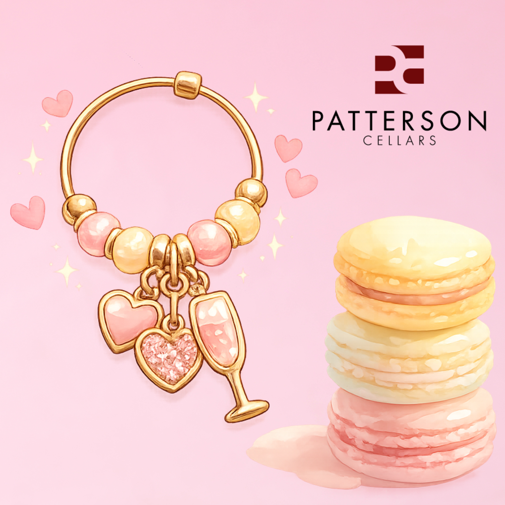 Wine &amp; Whimsy: Charms, Wine &amp; Macaron Pairings 