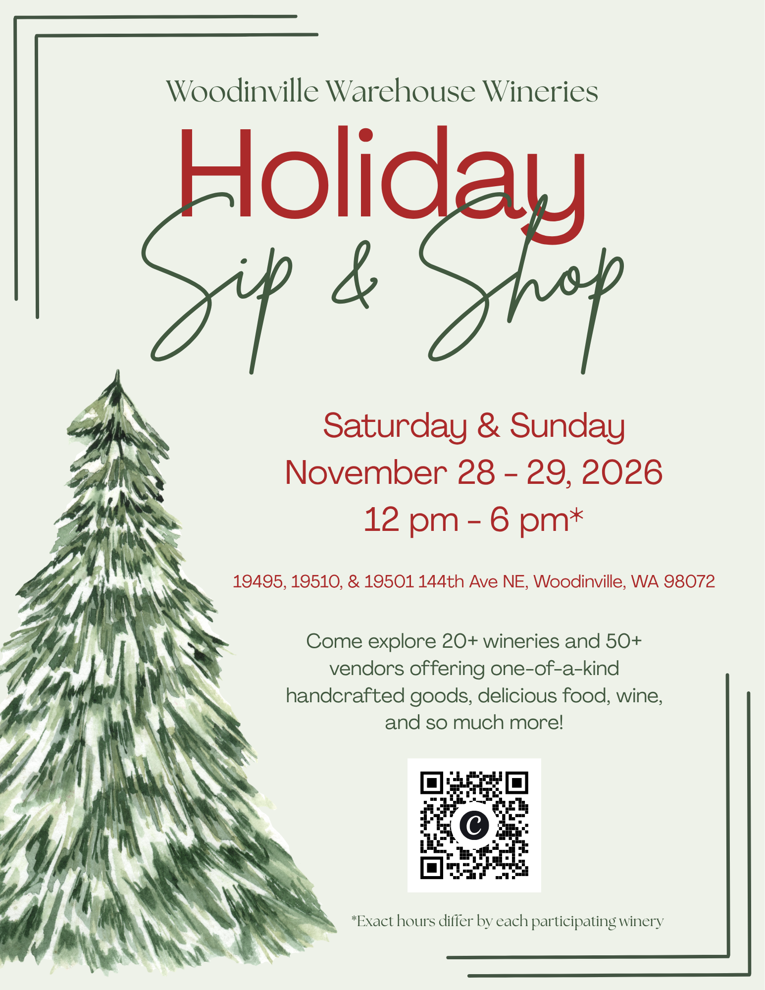Woodinville Warehouse Wineries: Holiday Sip &amp; Shop