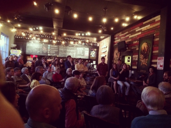 A packed house at the Three Notch'd Brewing company in Charlottesville, VA