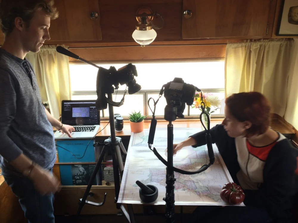 Our fantastic collaborator Mathias Reed stops by the trailer to work on a short video for us - stay tuned to see what he creates!