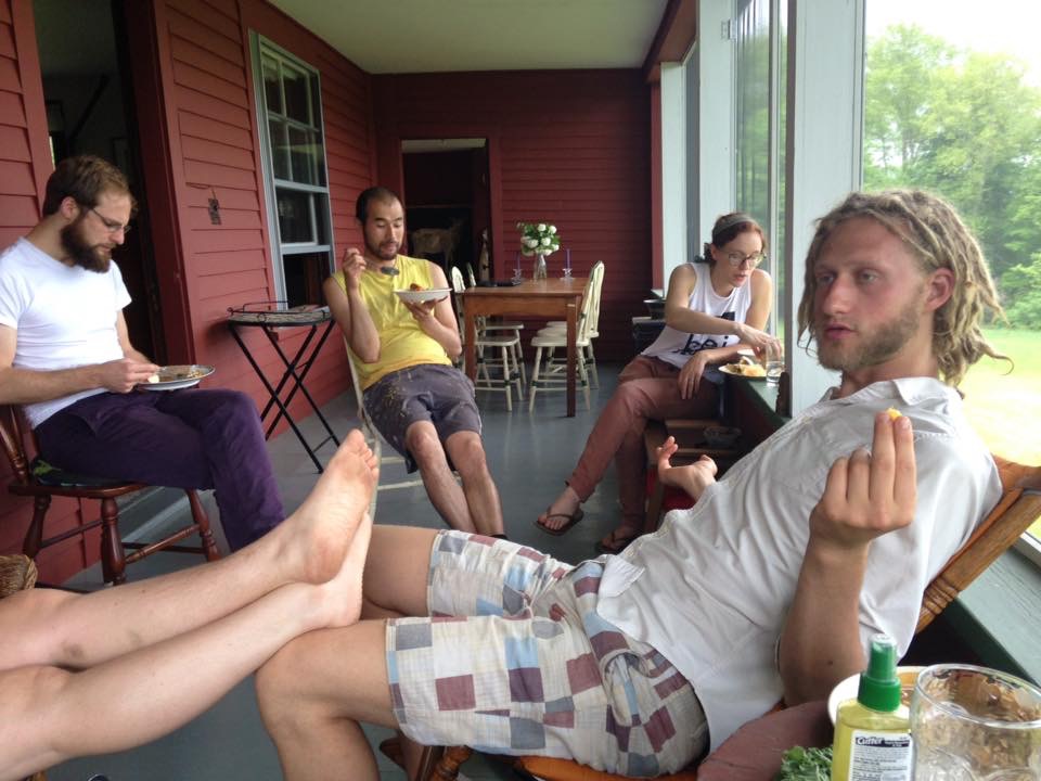 We enjoyed meals out on the porch overlooking the river